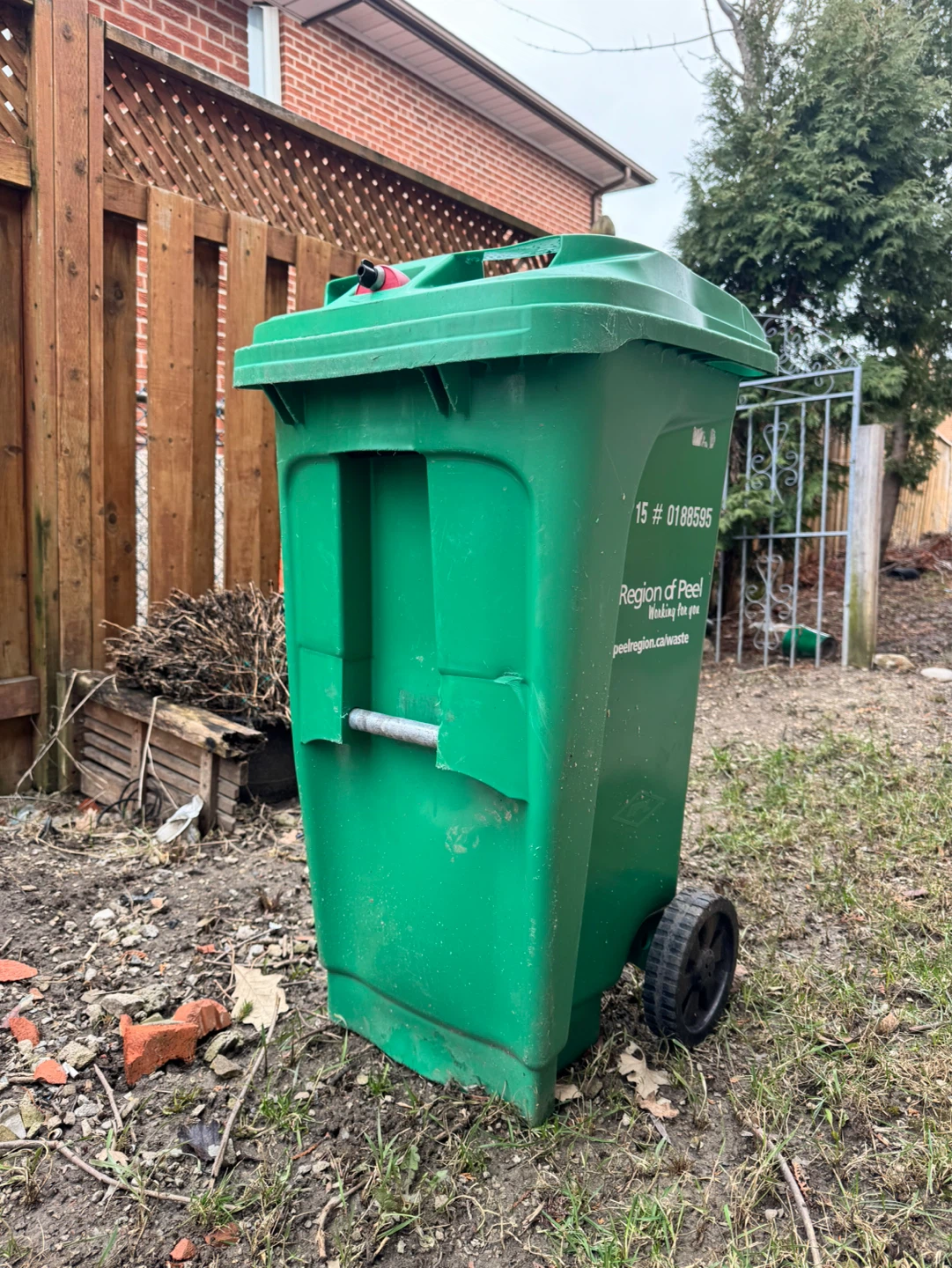 Region of Peel Green Organics Bin with Wheels - photo 4