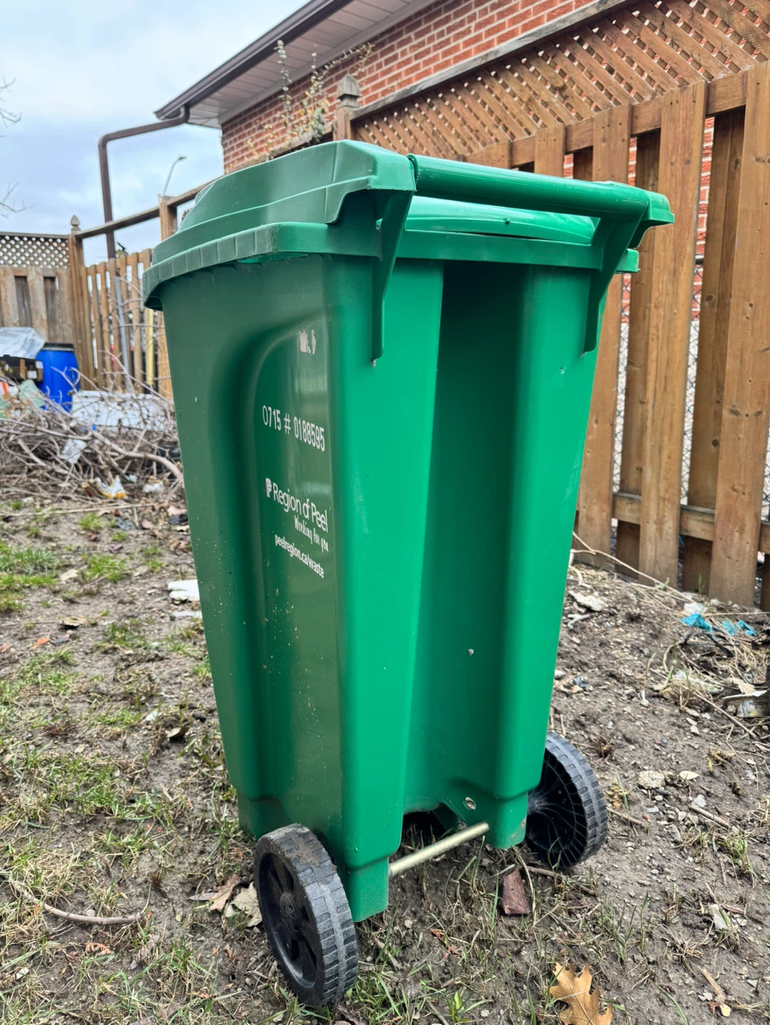 Region of Peel Green Organics Bin with Wheels - photo 3