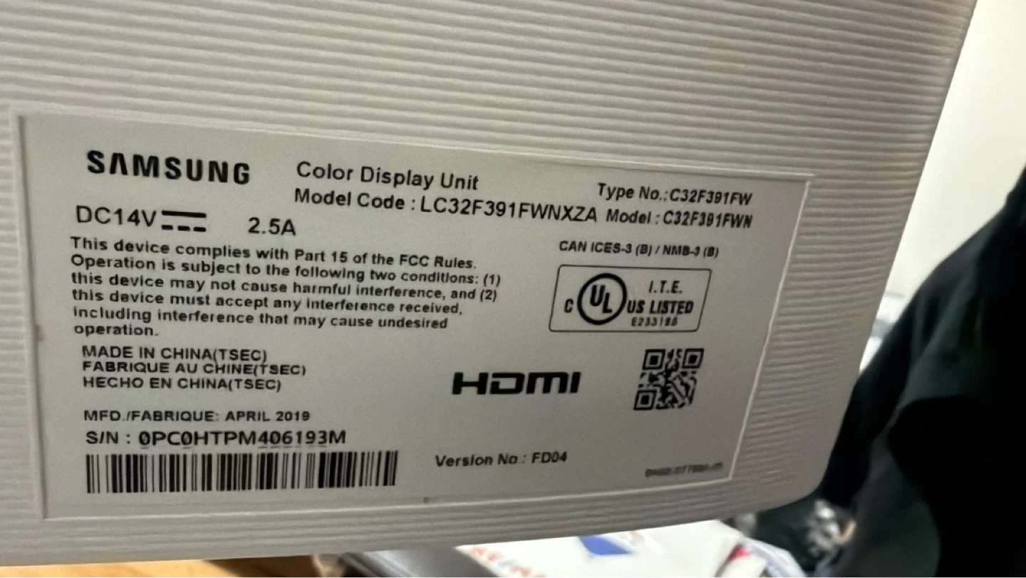 Samsung LC32F391FWNXZA 32" Curved Monitor - photo 3