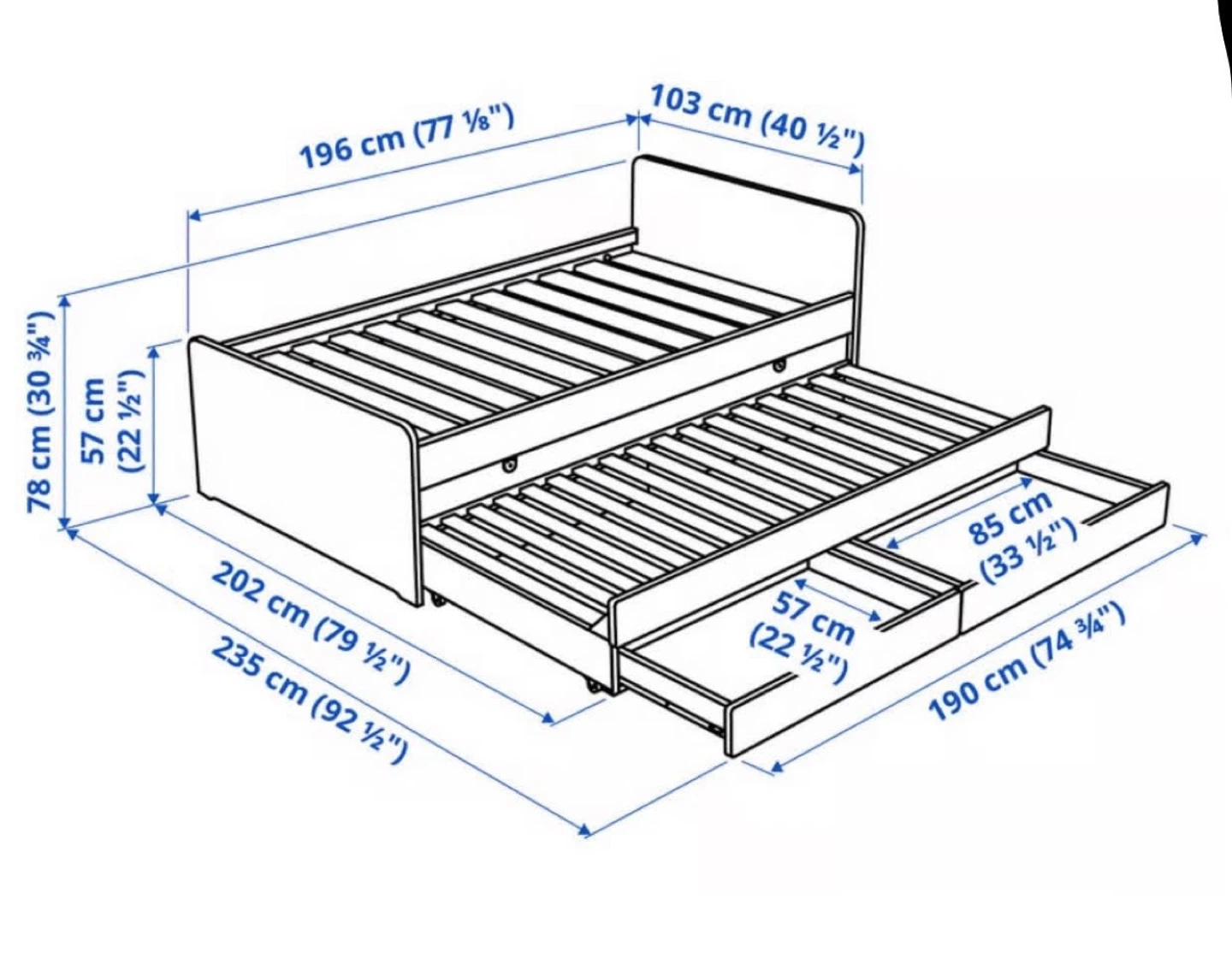 Daybed with Trundle and Storage Drawers - photo 2