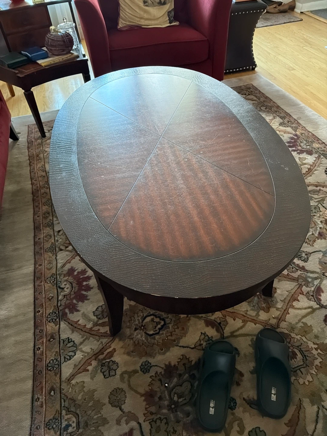 Oval Coffee Table - Wood Veneer Top - photo 3