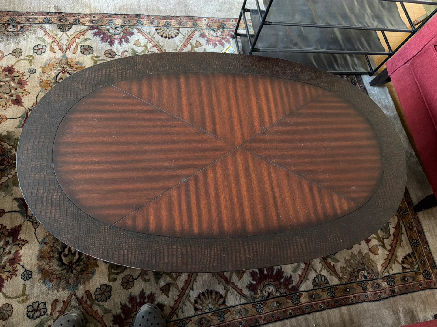 Oval Coffee Table - Wood Veneer Top