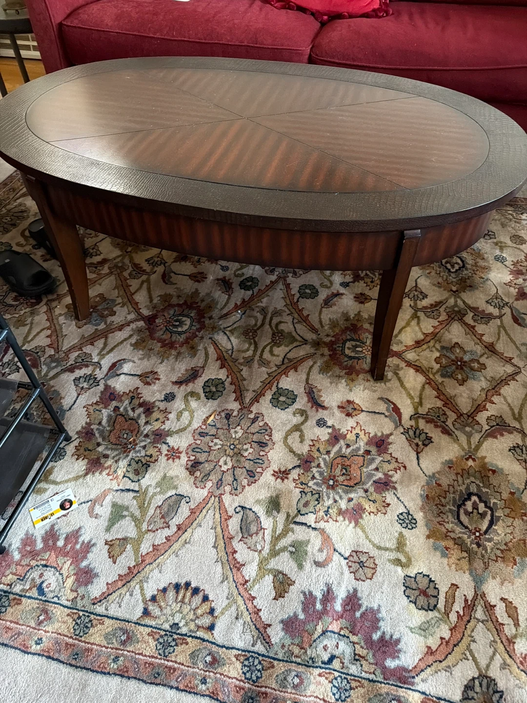 Oval Coffee Table - Wood Veneer Top - photo 2