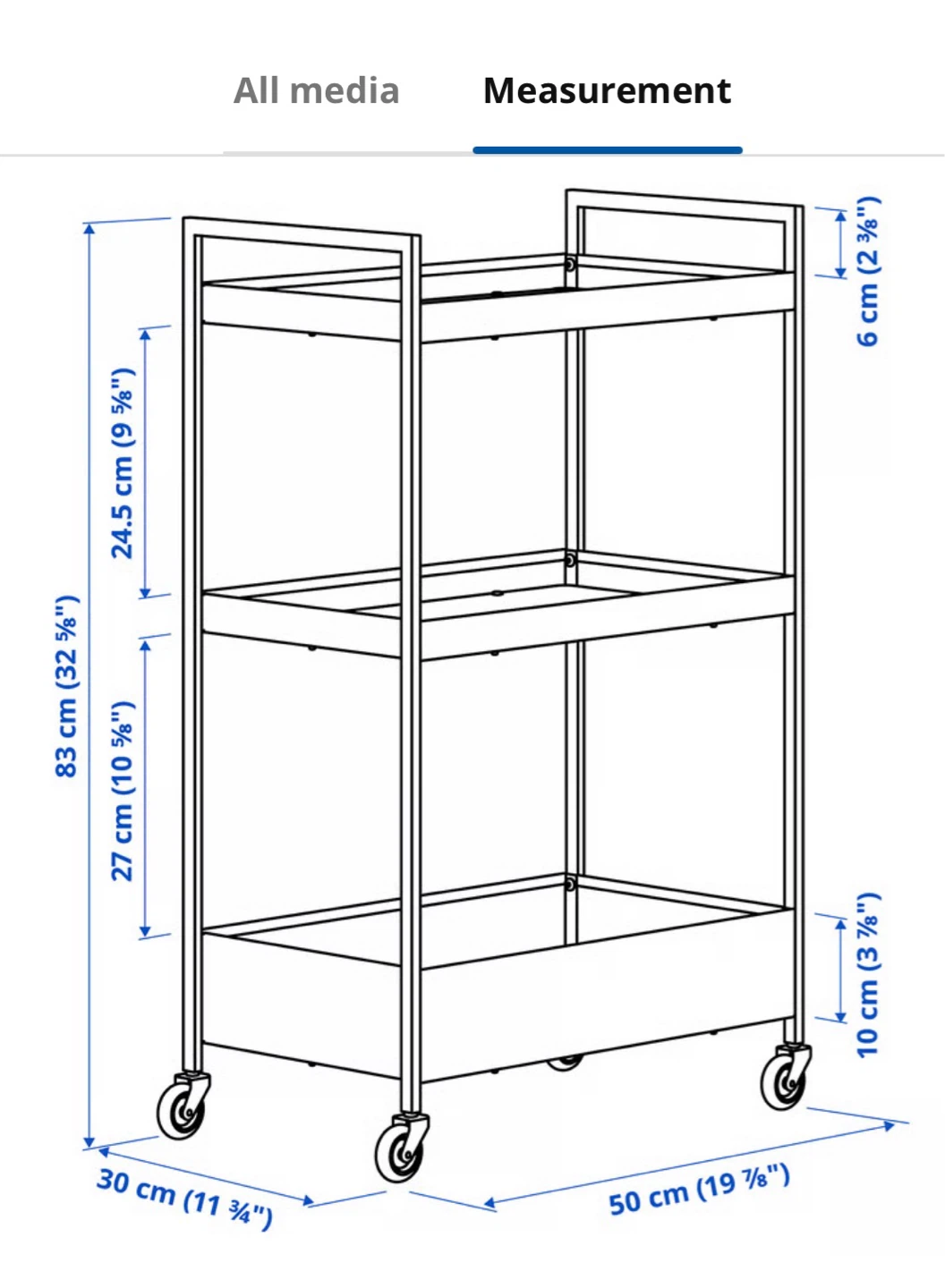 IKEA RÅSKOG Utility Cart - photo 2