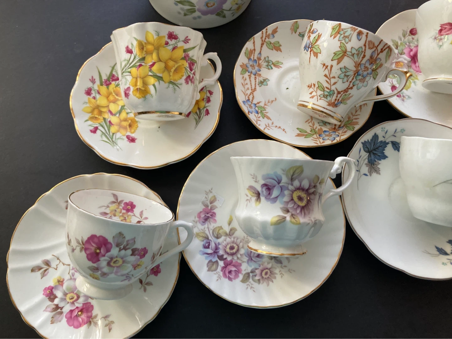 Vintage Tea Cup and Saucer Set with Teapot - photo 4
