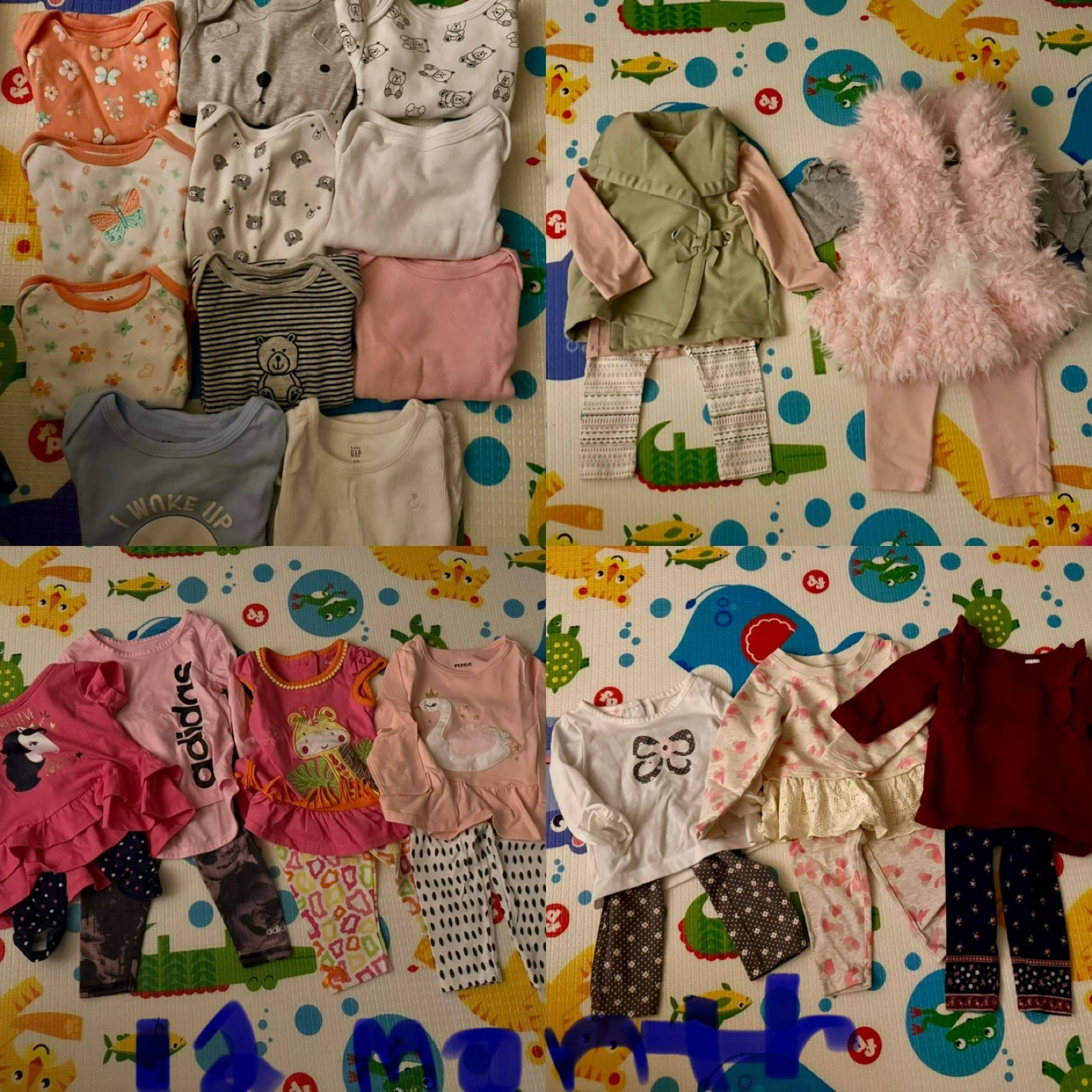 Baby Girls size 12 months Clothes Bundle (Various Brands)