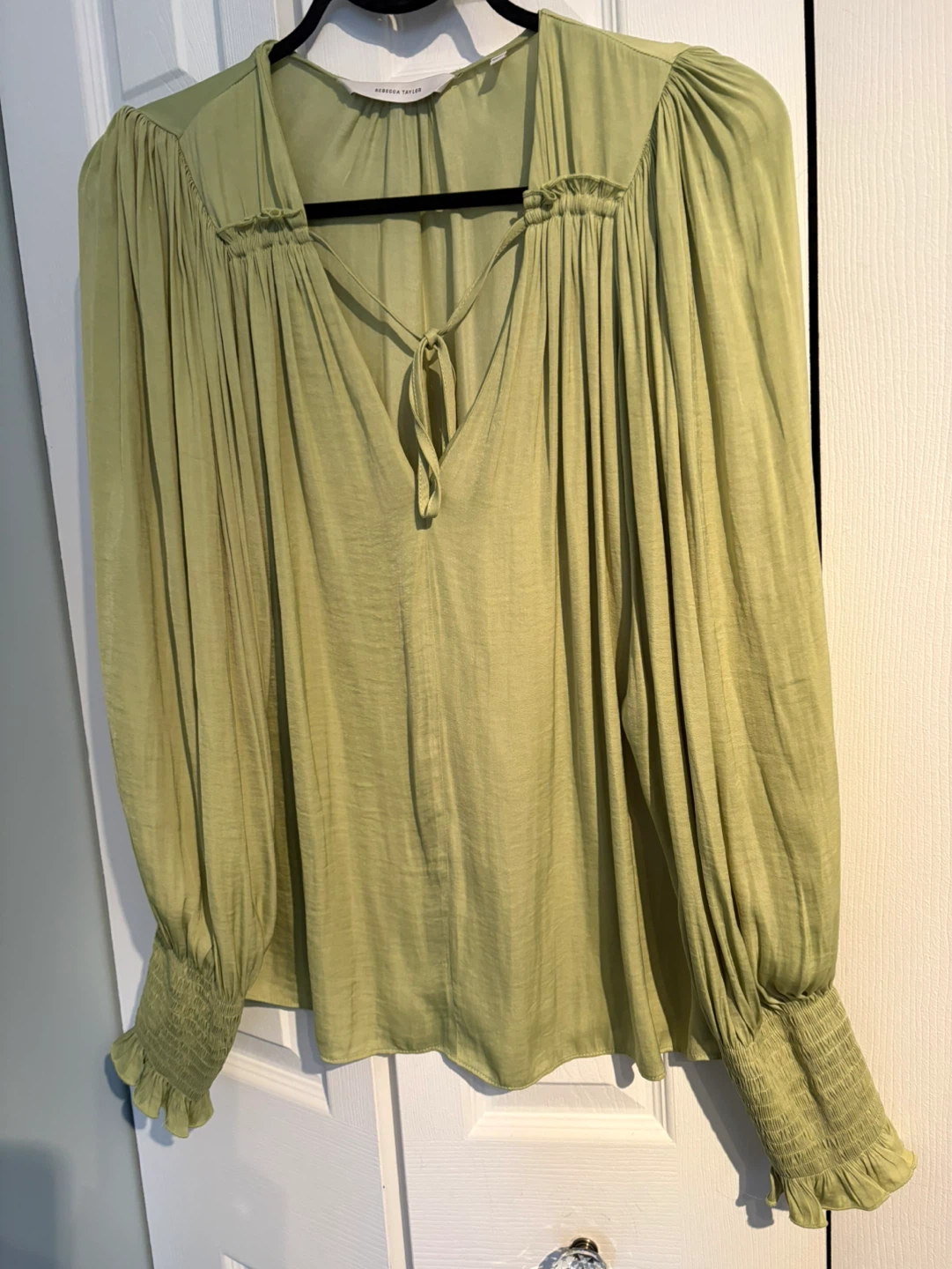 Rebecca Taylor Long Sleeve Blouse - Light Green