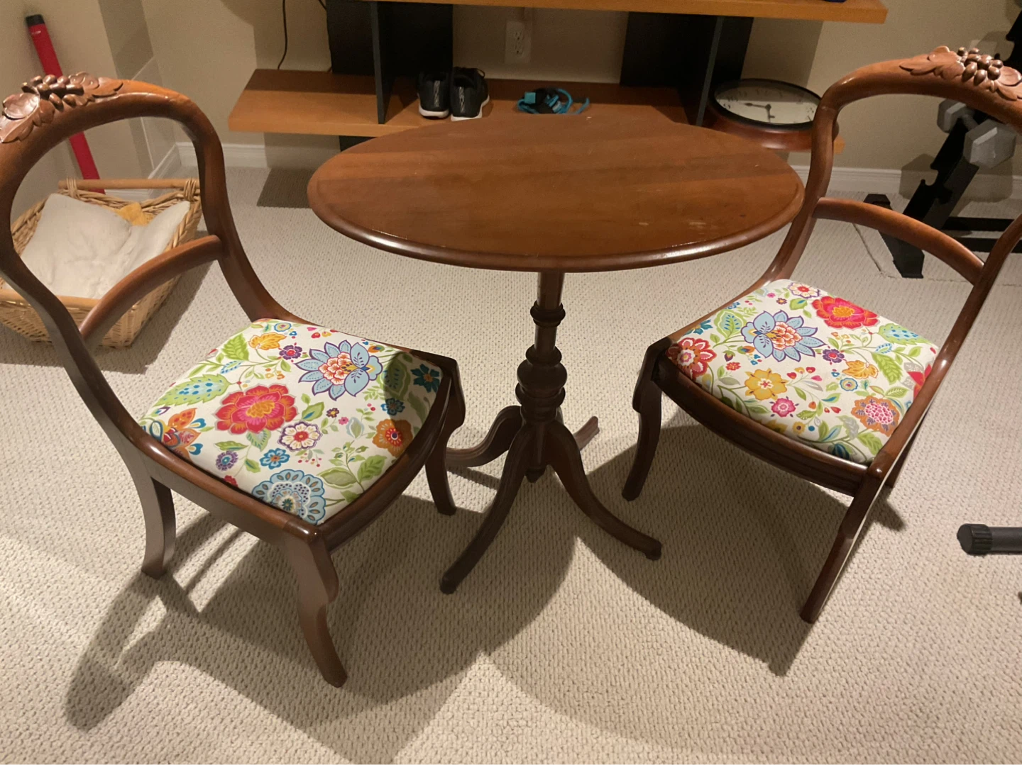 Wood Bistro Table and Chairs Set - photo 2