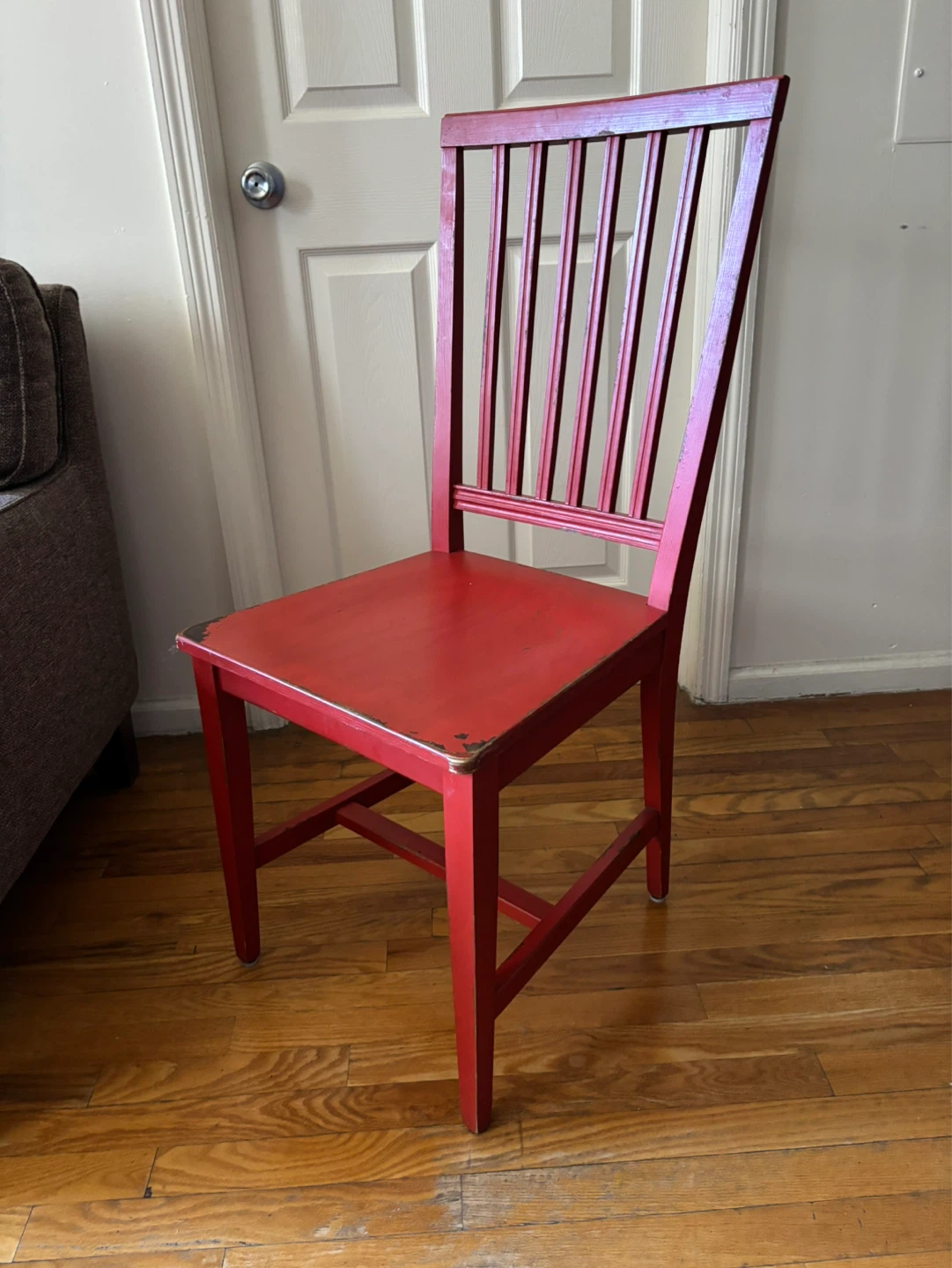 Vintage Wooden Red Chair - photo 2