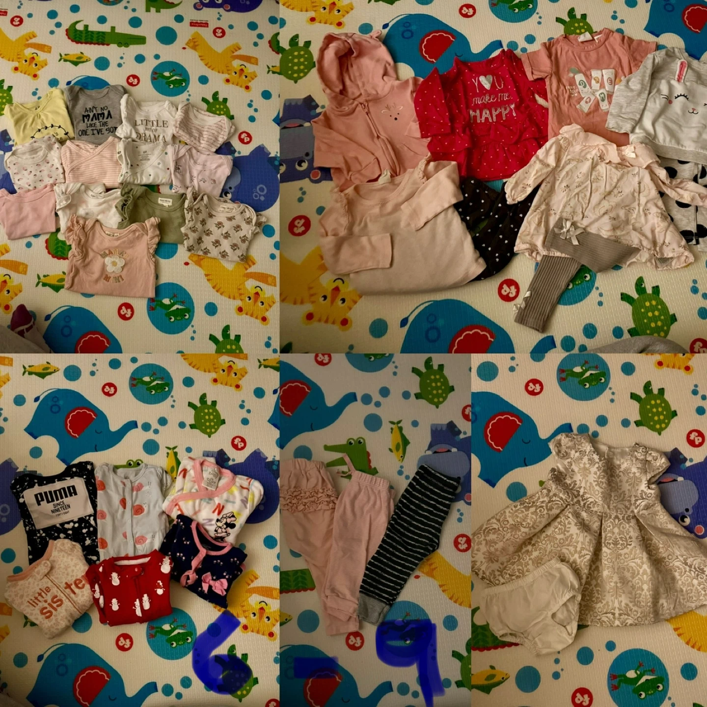 Baby Girl Sizes 6-9 & 9-12 months 3 pictures, Clothing Bundle - photo 3