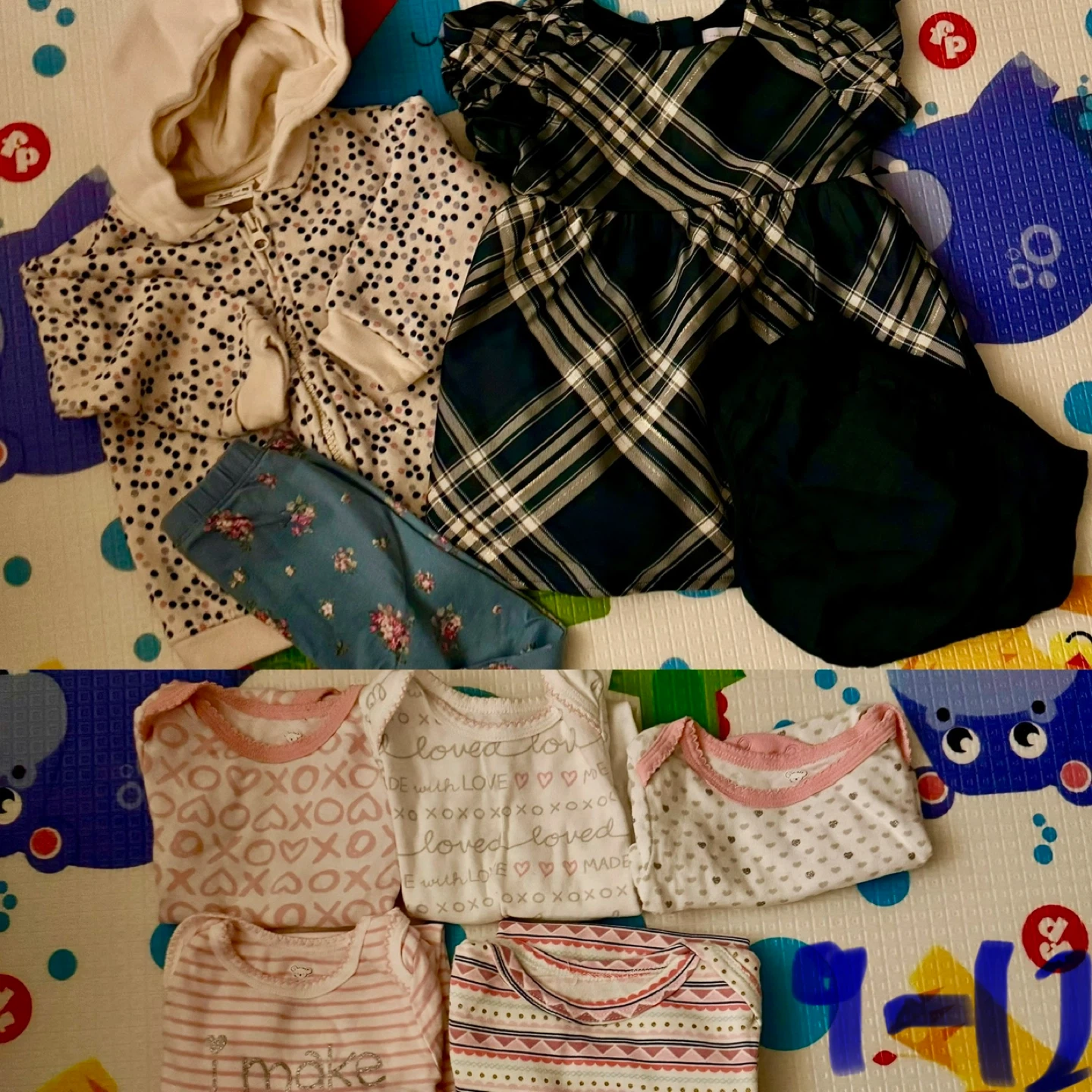 Baby Girl Sizes 6-9 & 9-12 months 3 pictures, Clothing Bundle