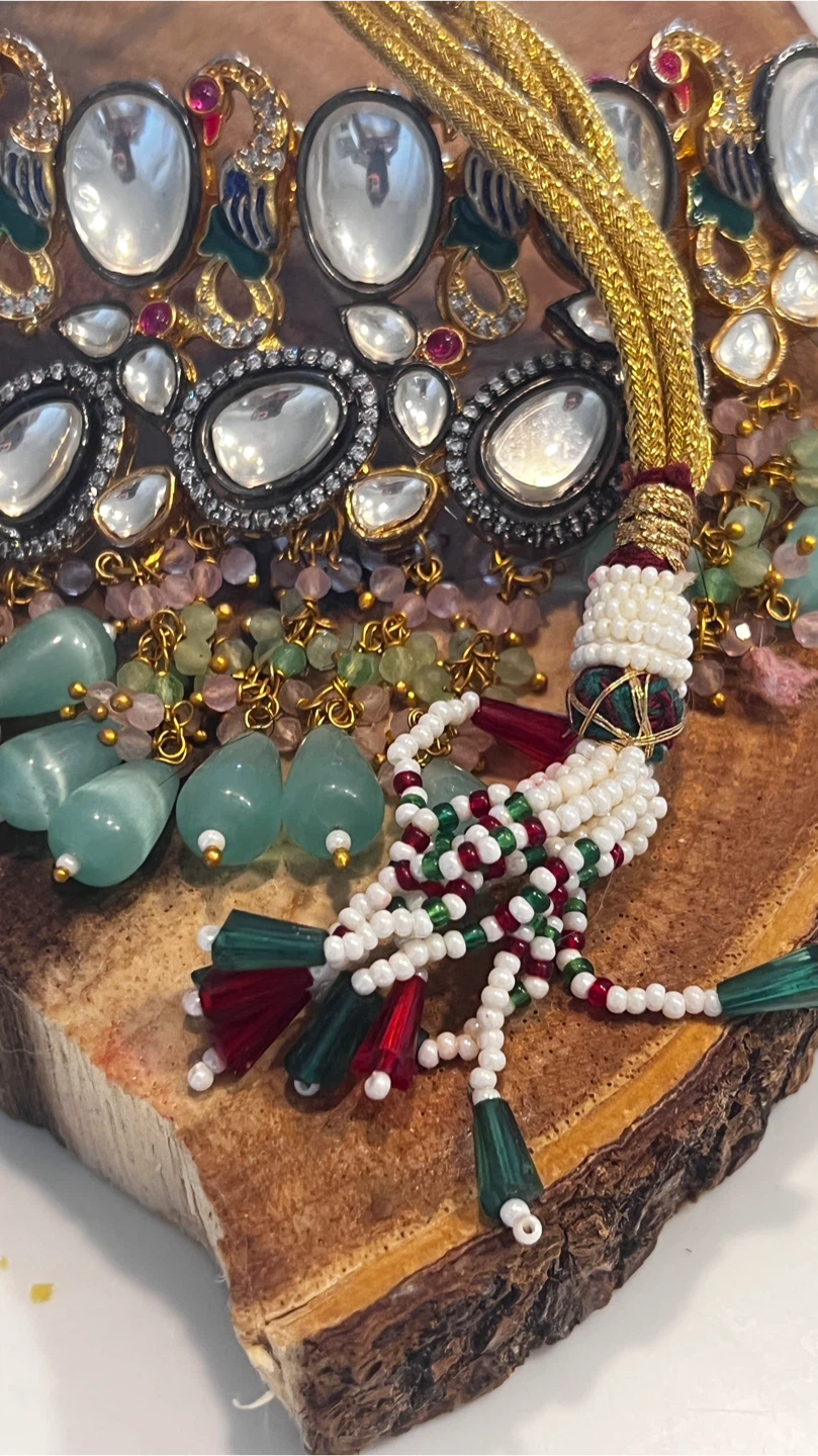Cabochon and real stone and quartz Necklace - photo 3