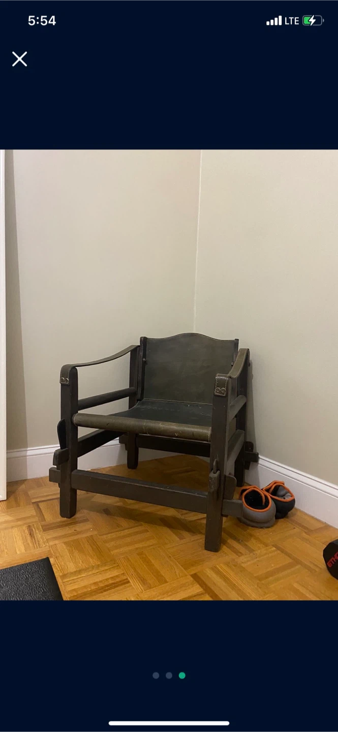 Vintage Leather Sling Chair