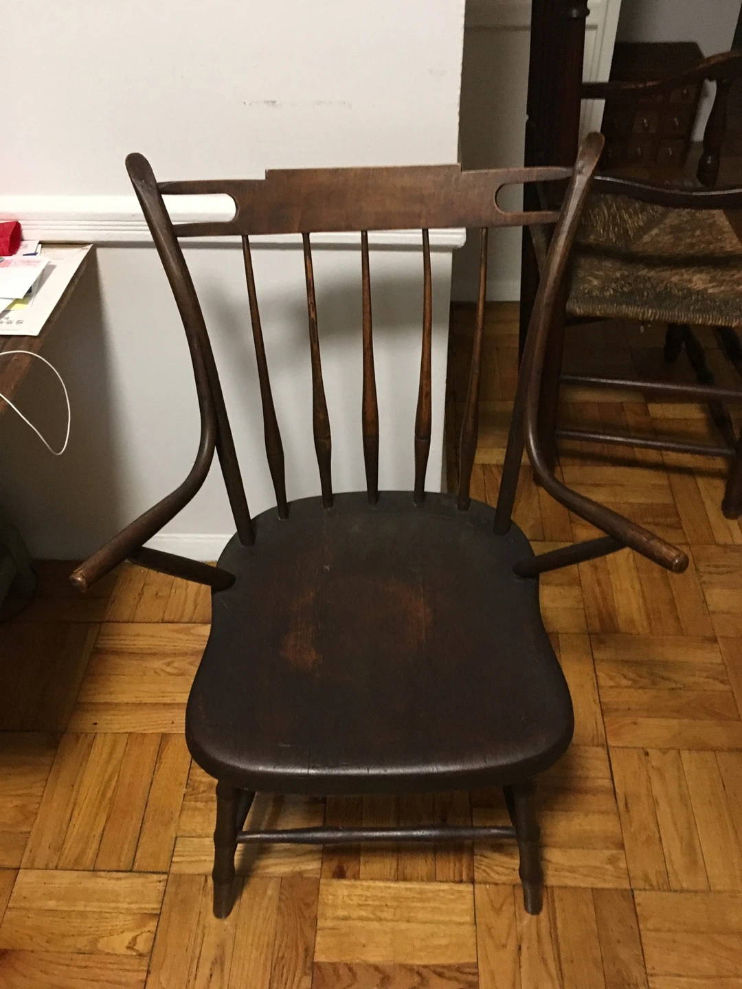 Vintage Wooden Spindle Back Armchair
