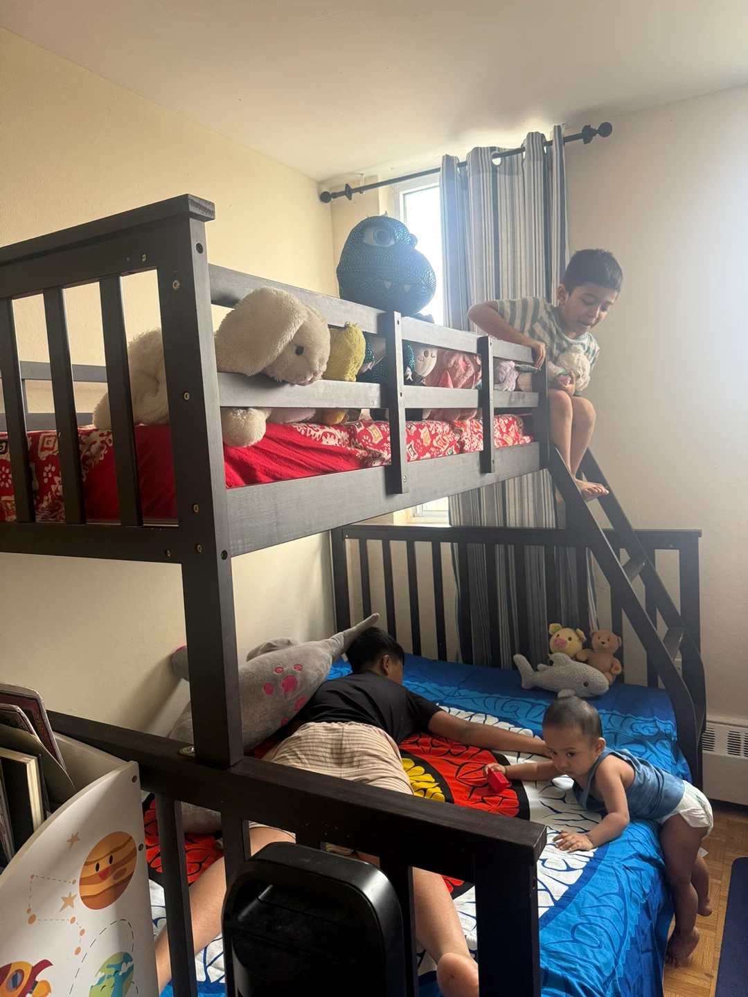 Dark Brown Wooden Bunk Bed - photo 4