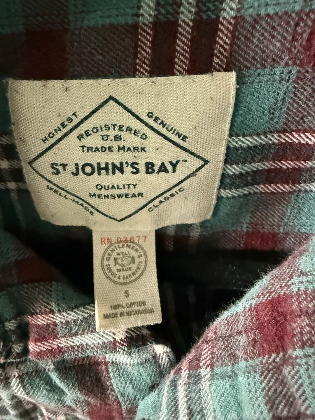 St. John's Bay Plaid Flannel Shirt - Size S - photo 4