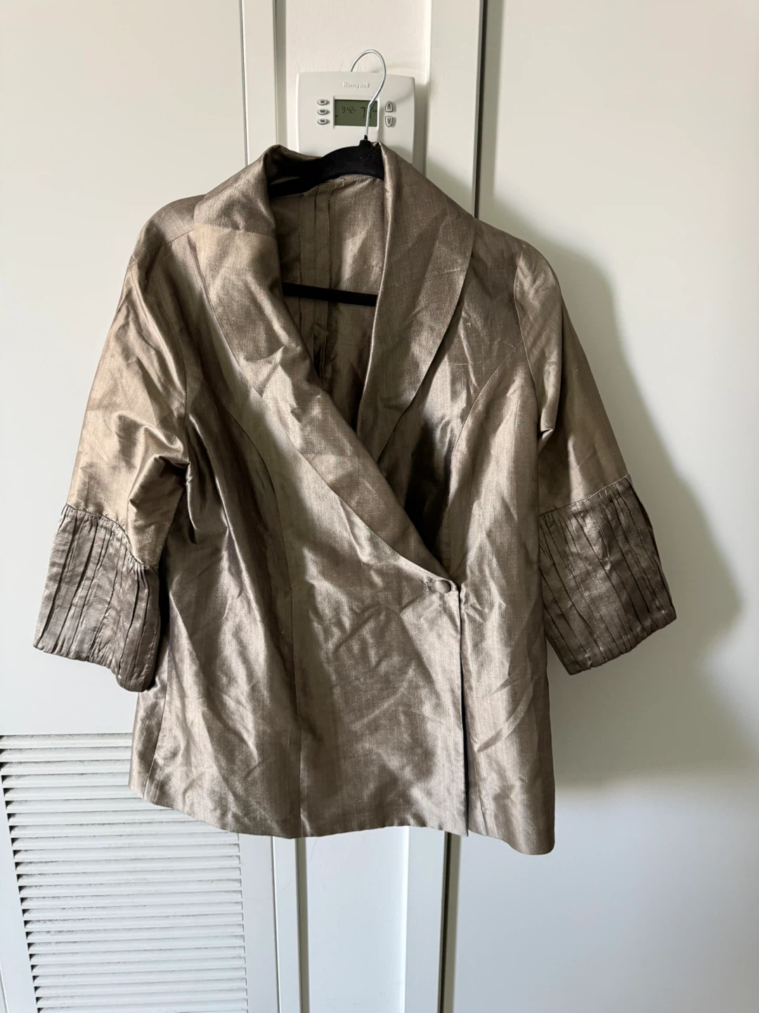 Women's Brown Metallic Blazer