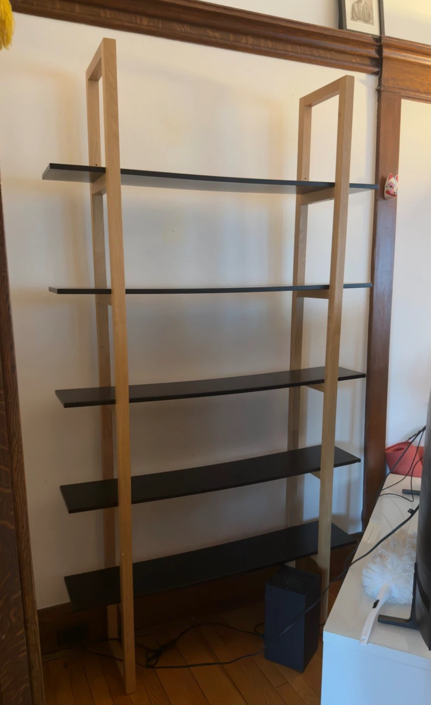 Solid Oak + Lacquer Habitat Loki Bookshelf Bookcase Shelf Unit - photo 2