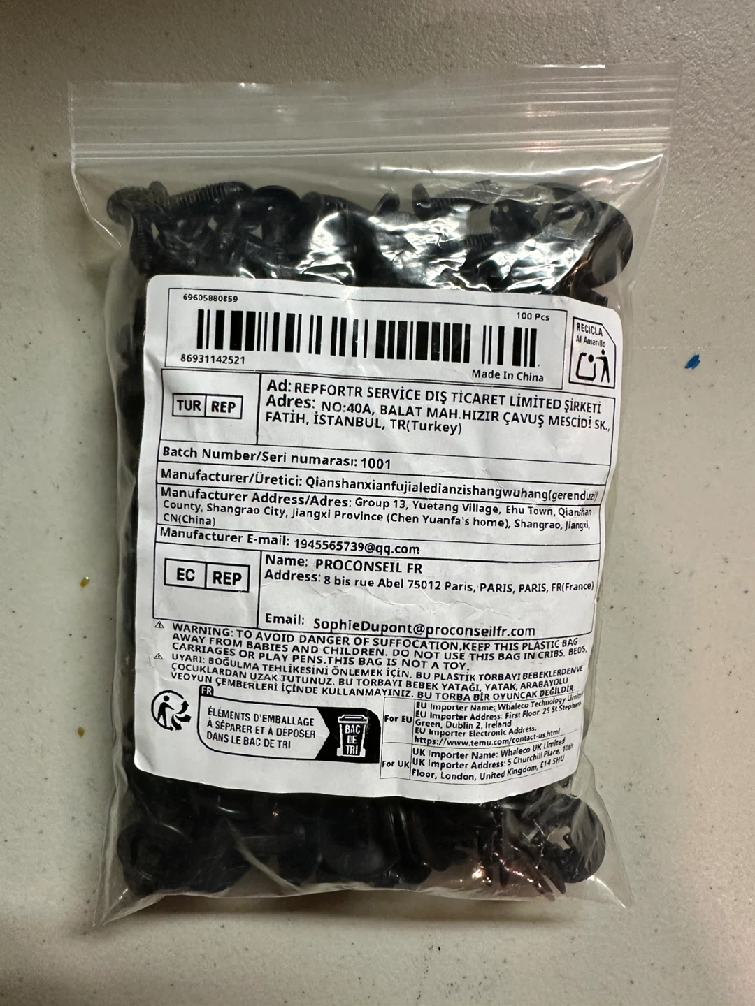 100 Pcs Plastic Rivets Fasteners Set - photo 2