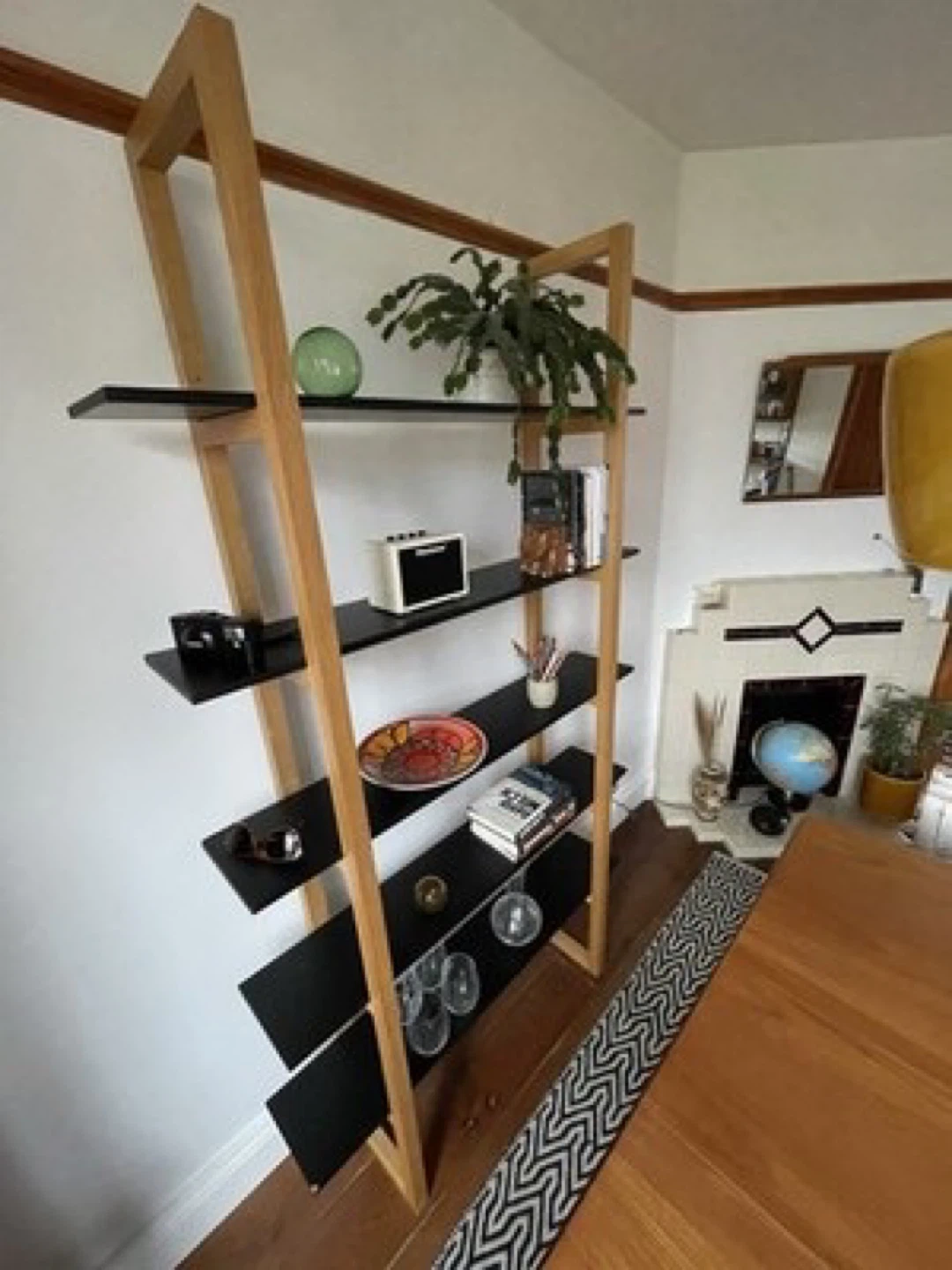 Solid Oak + Lacquer Habitat Loki Bookshelf Bookcase Shelf Unit