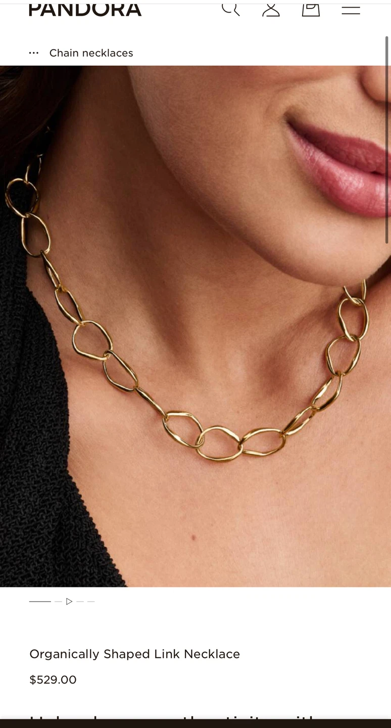 Pandora 14k Plated Gold Necklace - photo 4