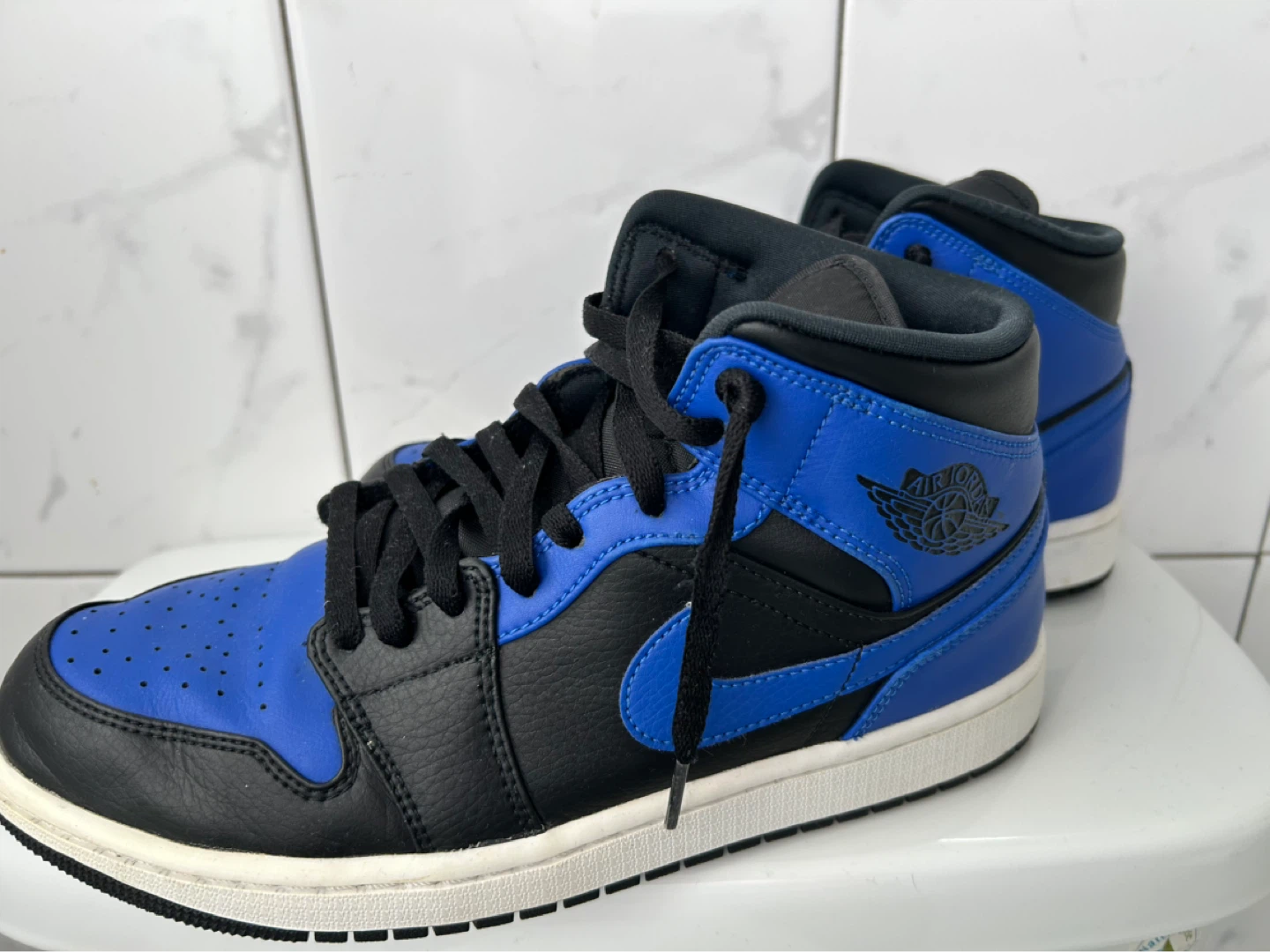 Air Jordan 1 Mid SE Blue Black Sneakers - photo 2