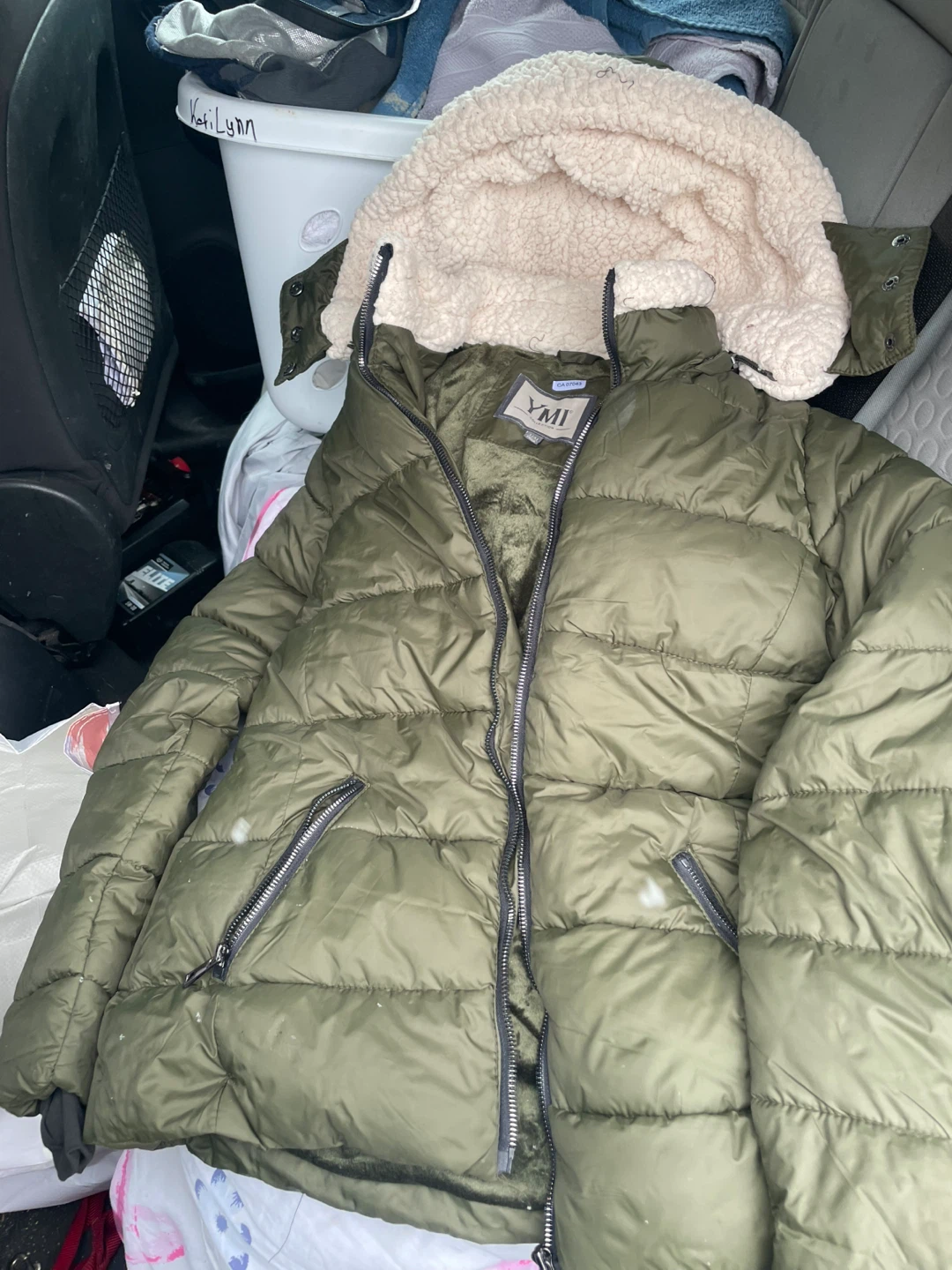 YMI Puffer Jacket - Olive Green - photo 2
