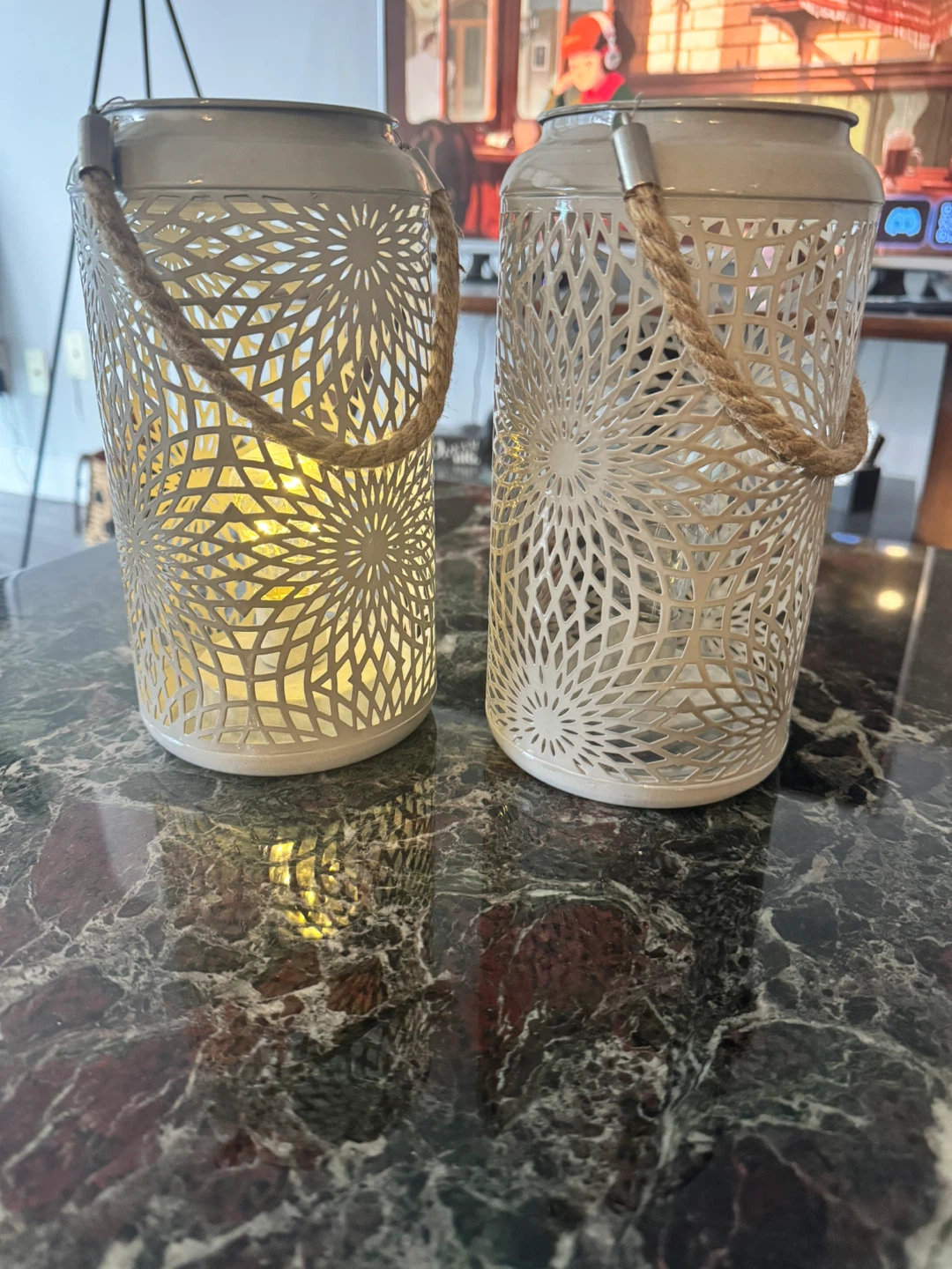 Decorative Lantern with Rope Handle - photo 2