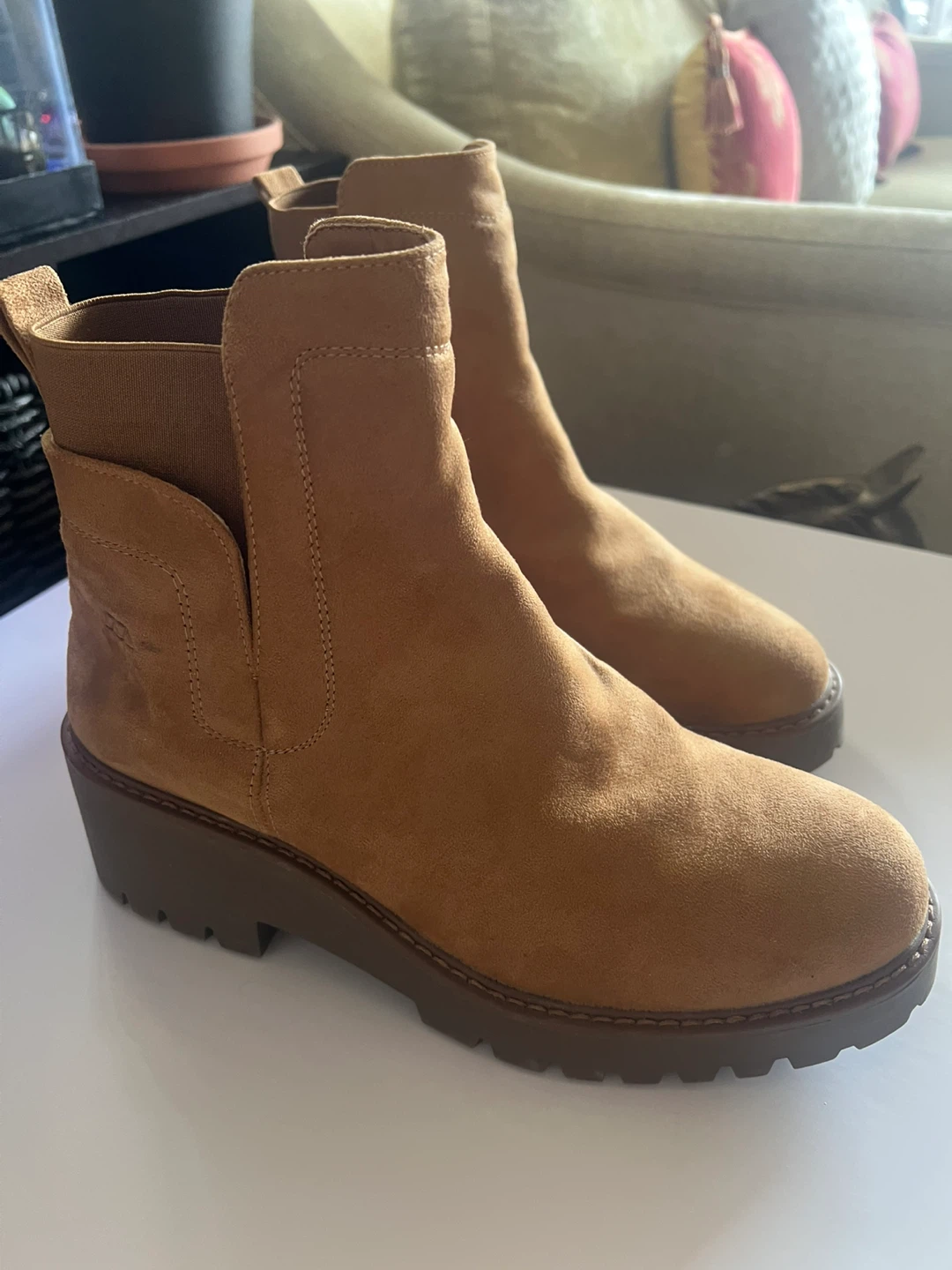 Tan Suede Chelsea Boots - photo 4