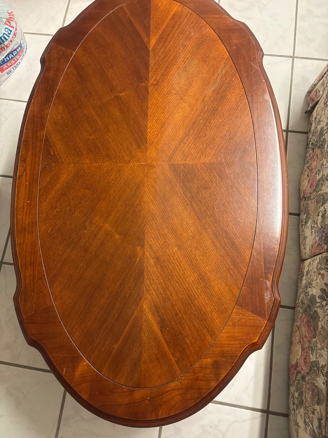 Oval Wood Coffee Table