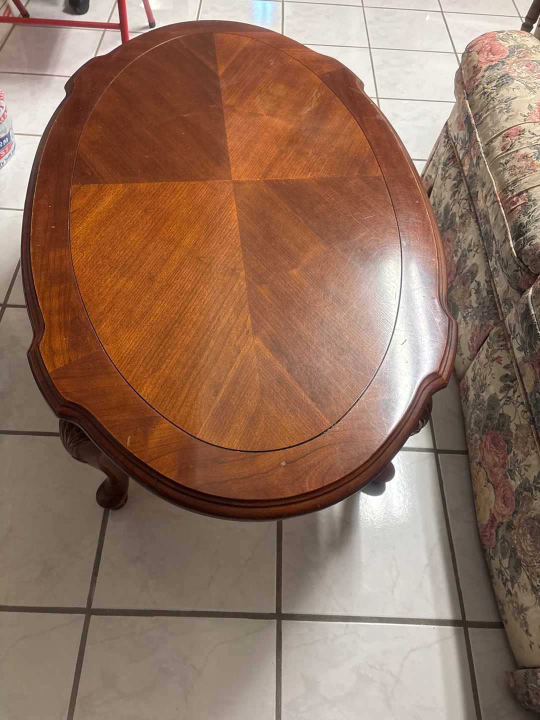 Oval Wood Coffee Table - photo 2