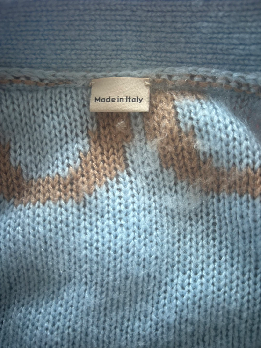 Gucci Cardigan XS Light Blue Tan Monogram - photo 3