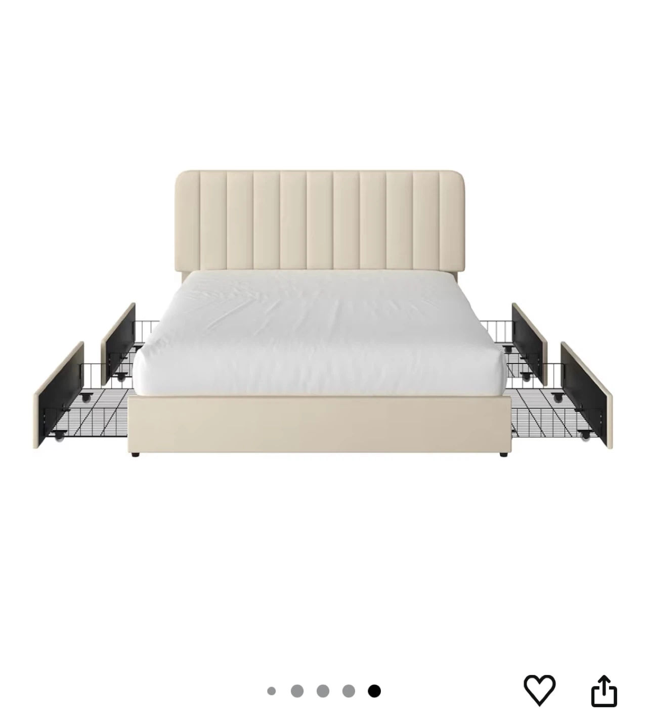 Queen Bed Frame with Storage Drawers - photo 4