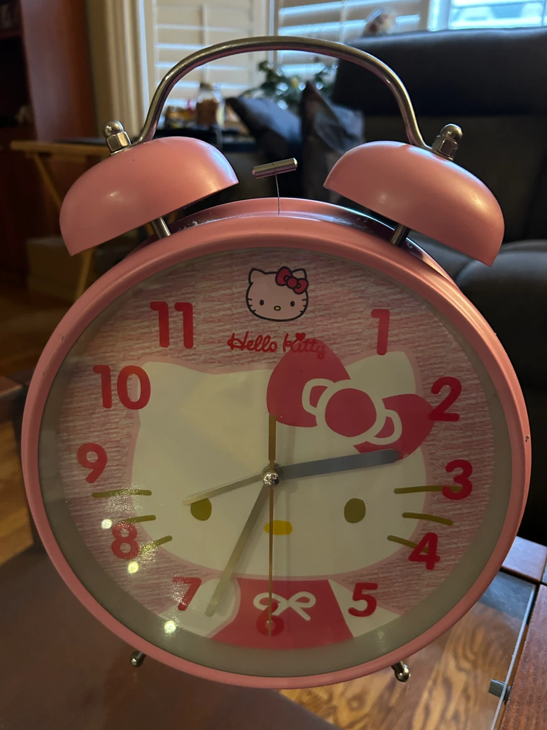 Sanrio Hello Kitty Pink Twin Bell Alarm Clock 2005