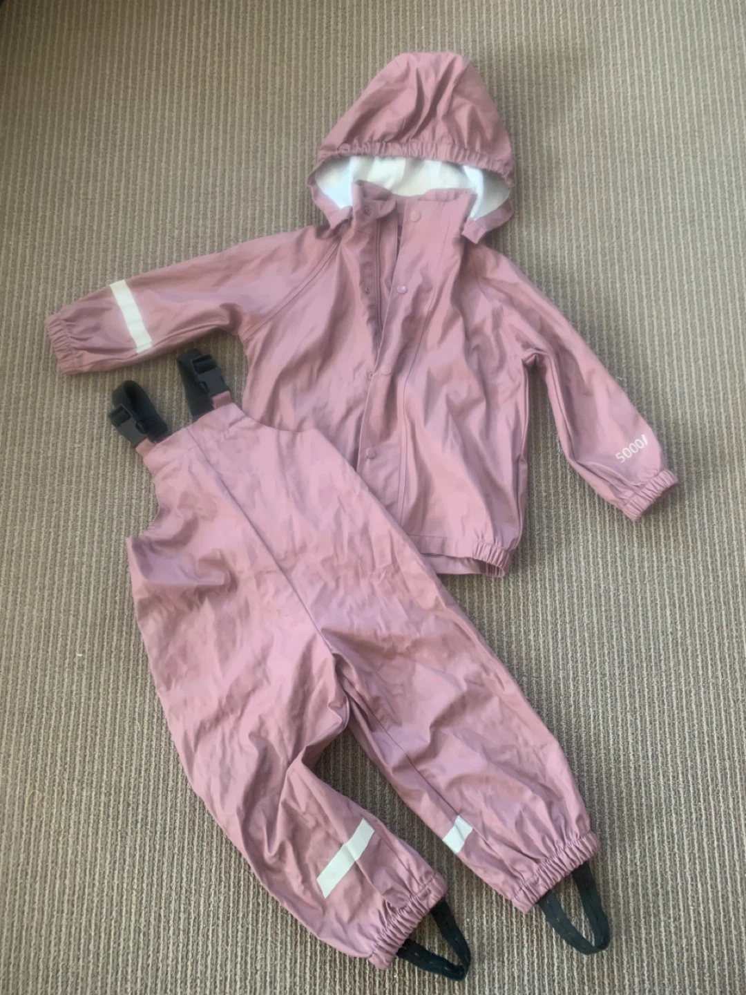 Kids Basecamp Outdoor Equipment Raincoat and Bib Pants Set