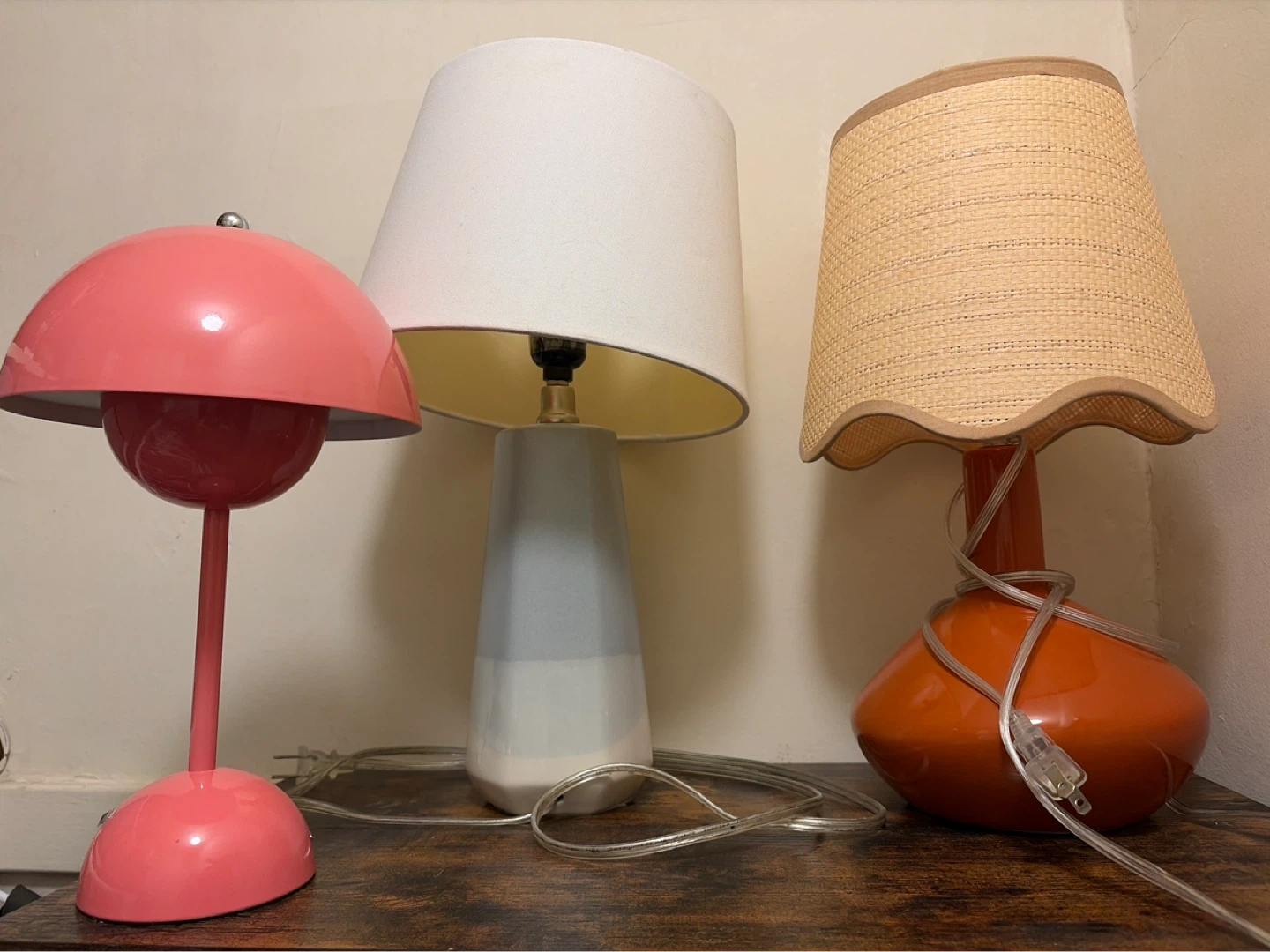 three lamps