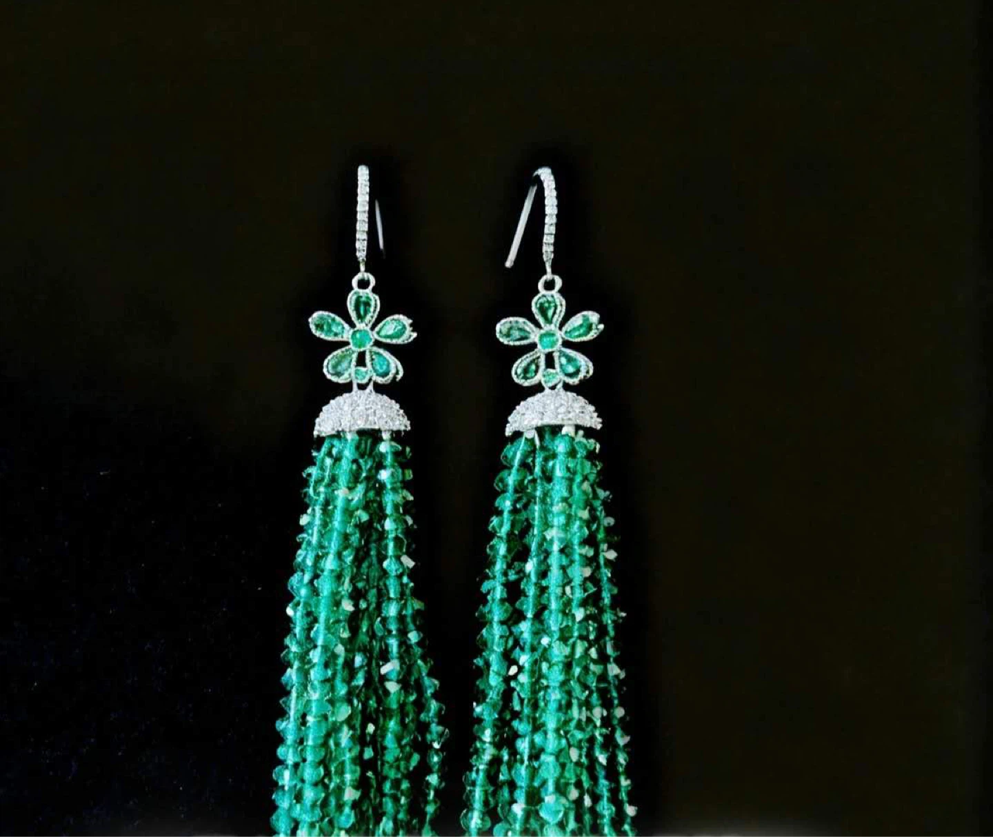 Green Beaded Necklace with Silver Clasp - photo 5