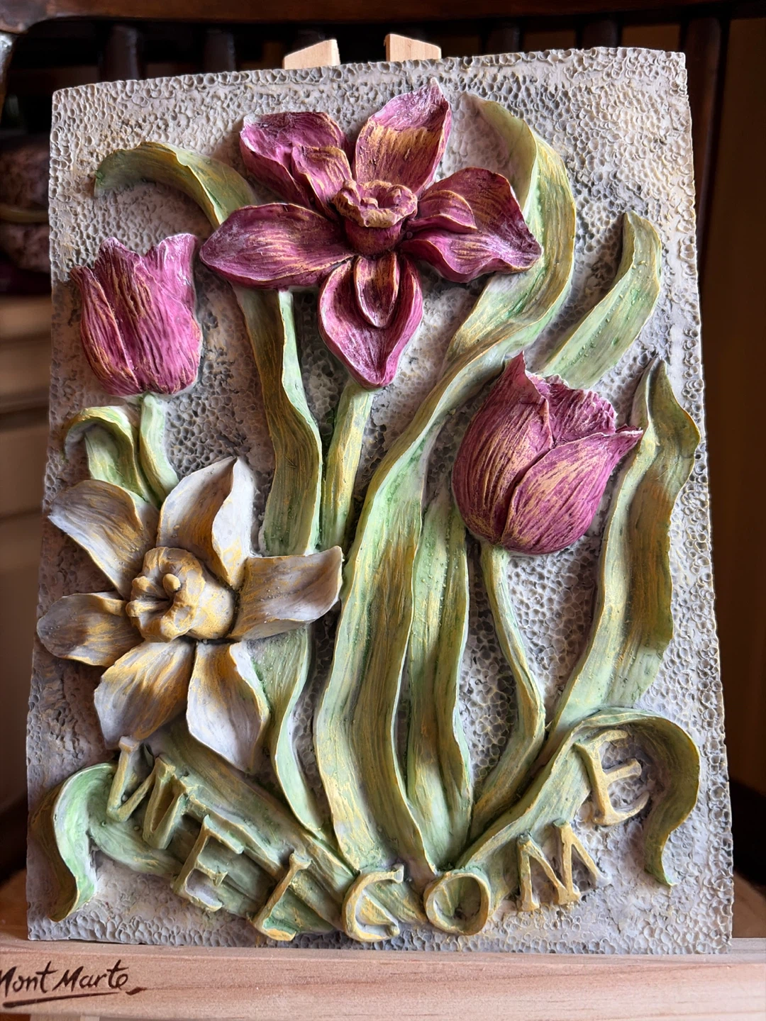 Floral "Welcome" Wall or Garden Decor - photo 2