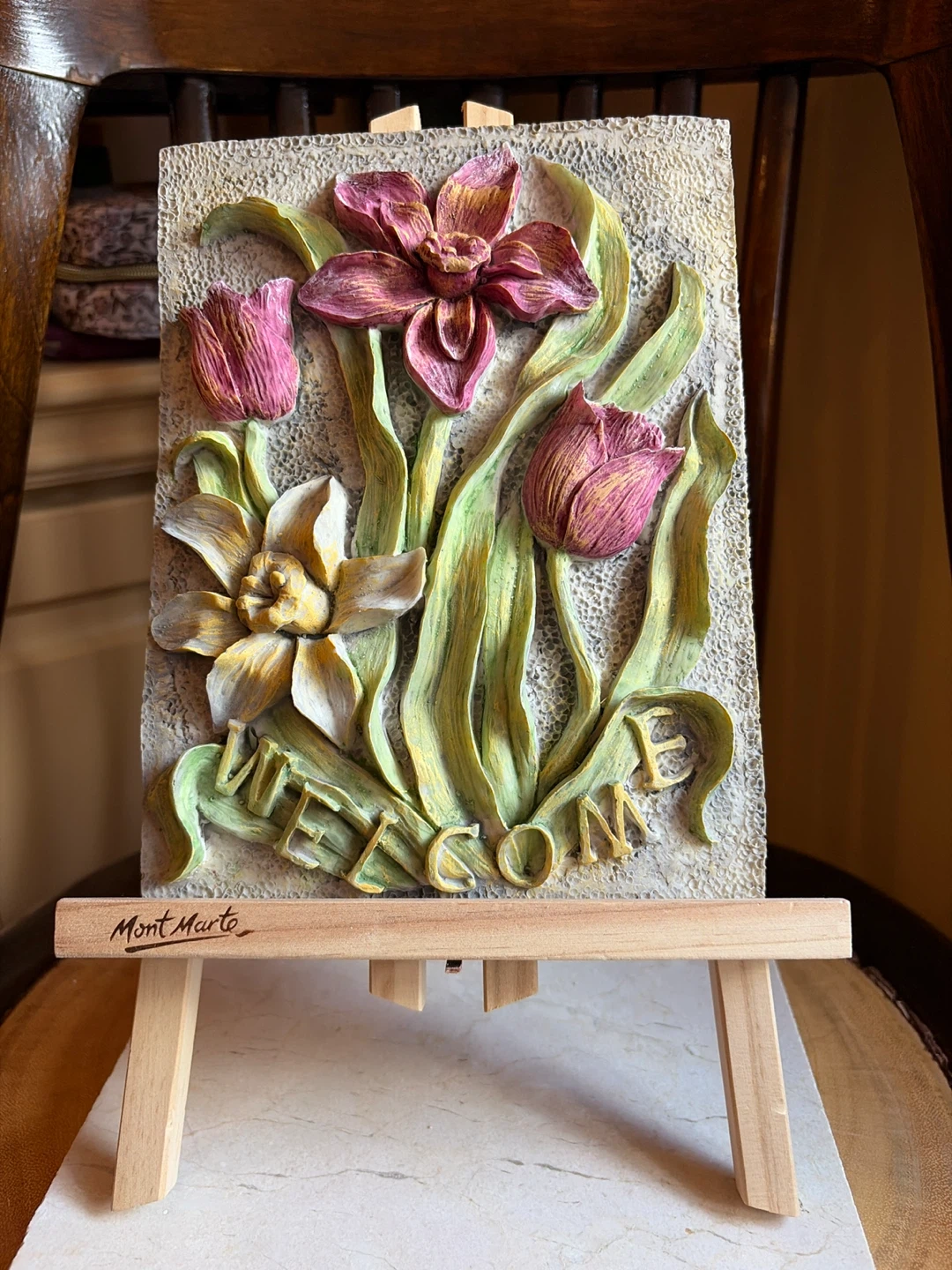 Floral "Welcome" Wall or Garden Decor
