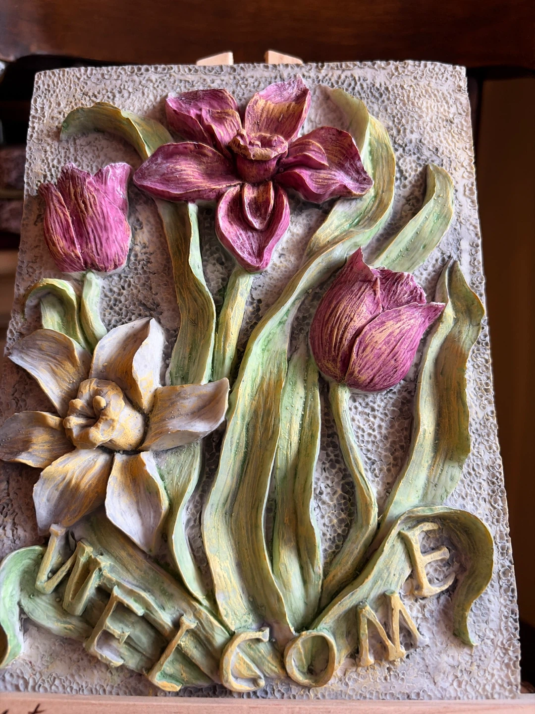 Floral "Welcome" Wall or Garden Decor - photo 4