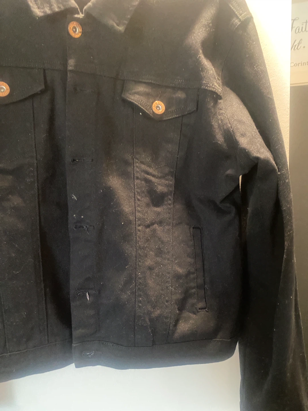 Ci Sono Denim Jacket - Black, Large - photo 2