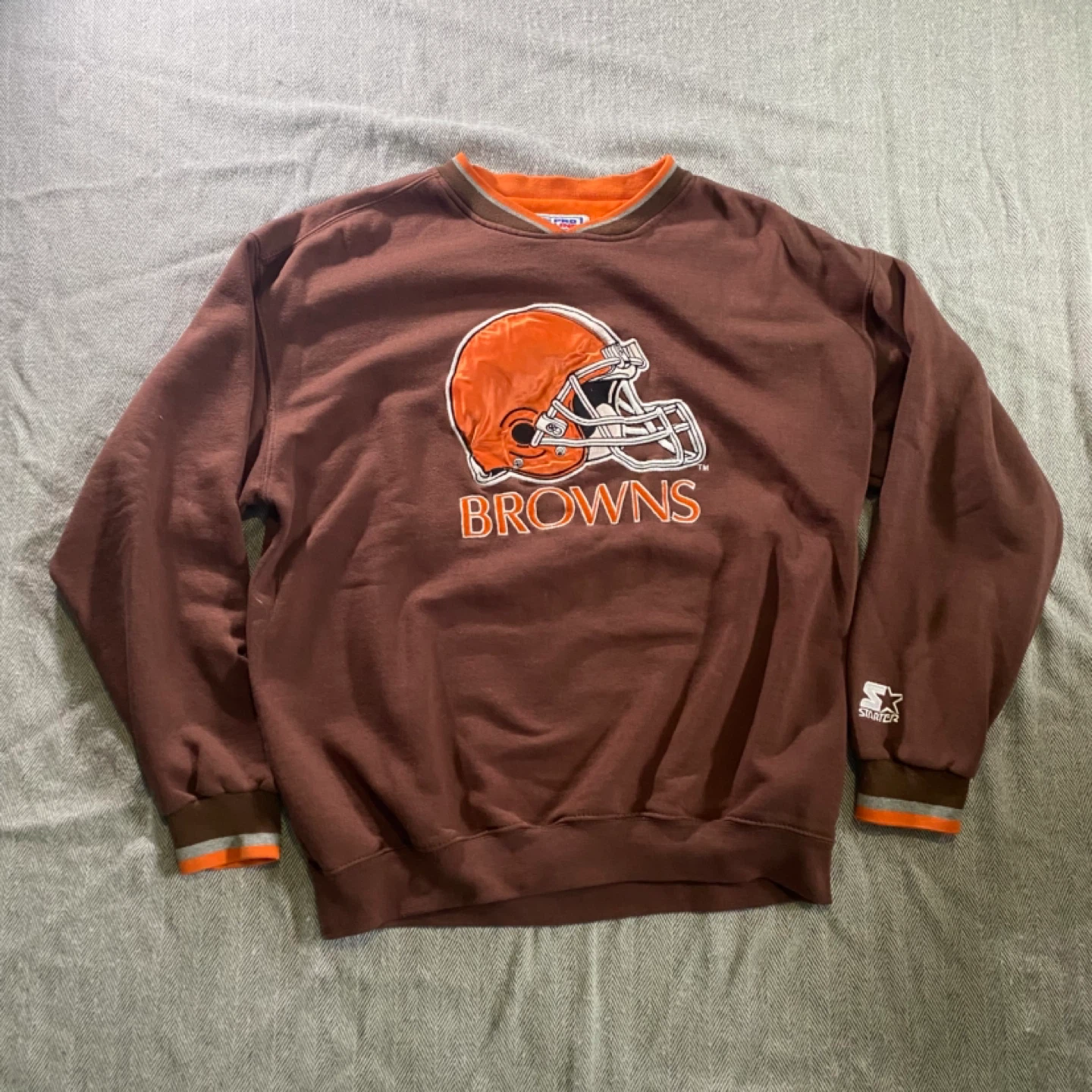 Starter NFL Pro Line Cleveland Browns Crewneck Sweatshirt Size L