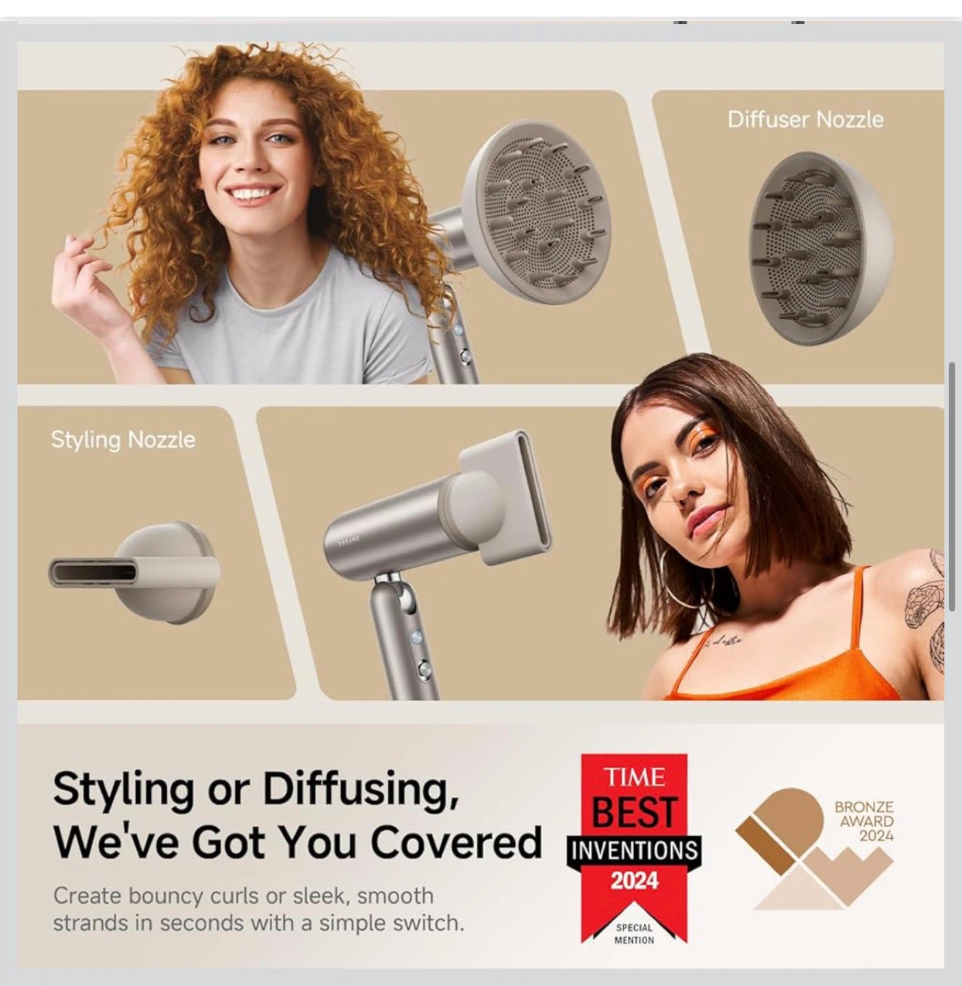 DREAME Pocket Hair Dryer , Lightweight, Magnetic Attachments - photo 3