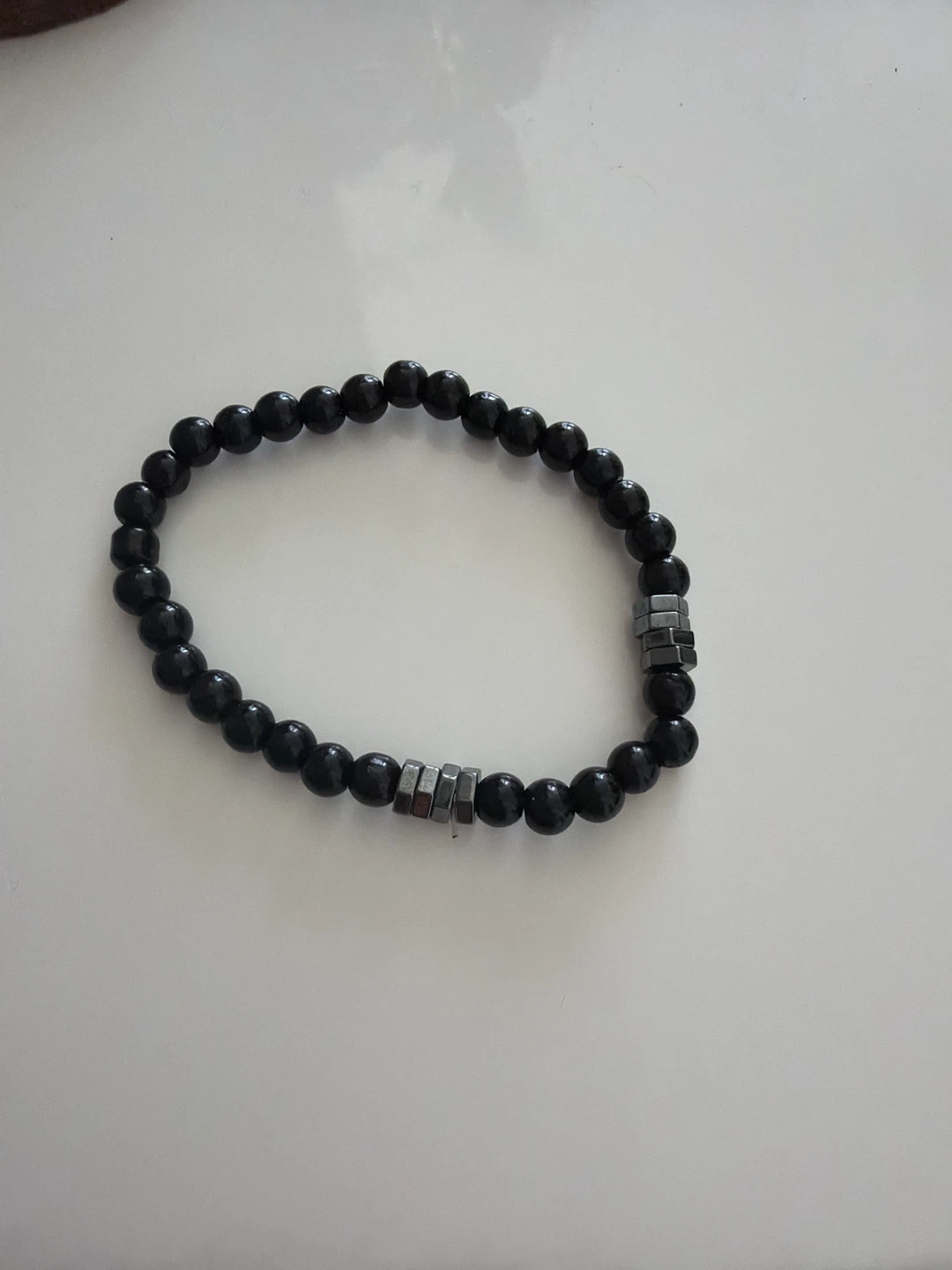 Black Bead Bracelet