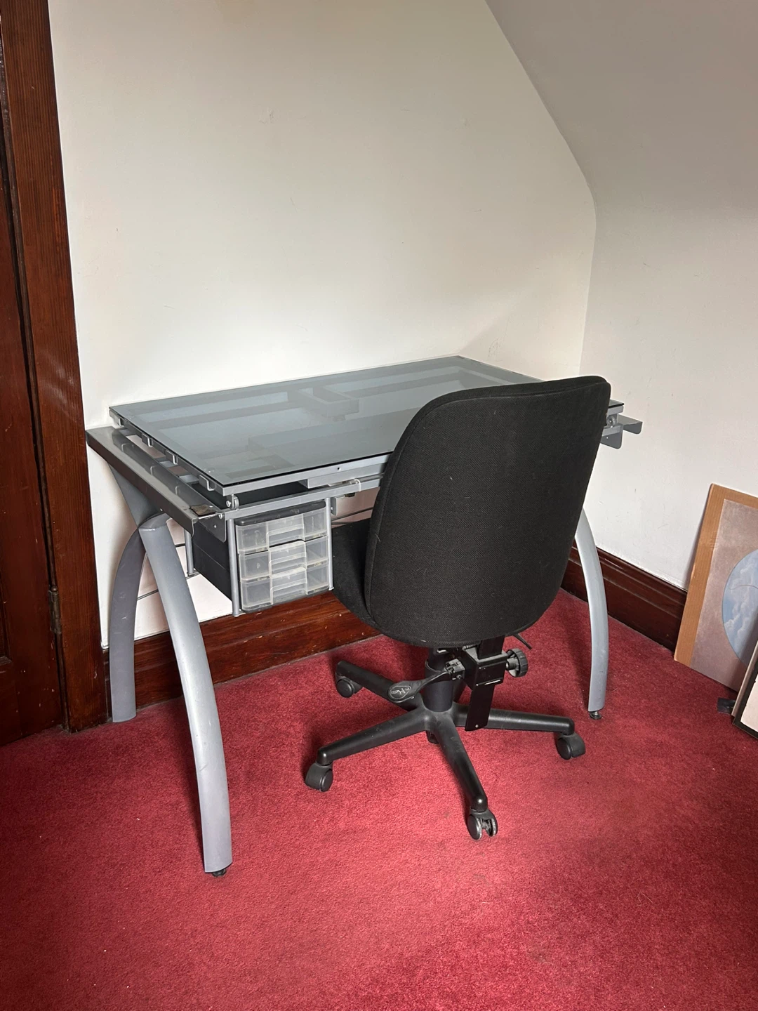Glass Top Drawing Desk - photo 4