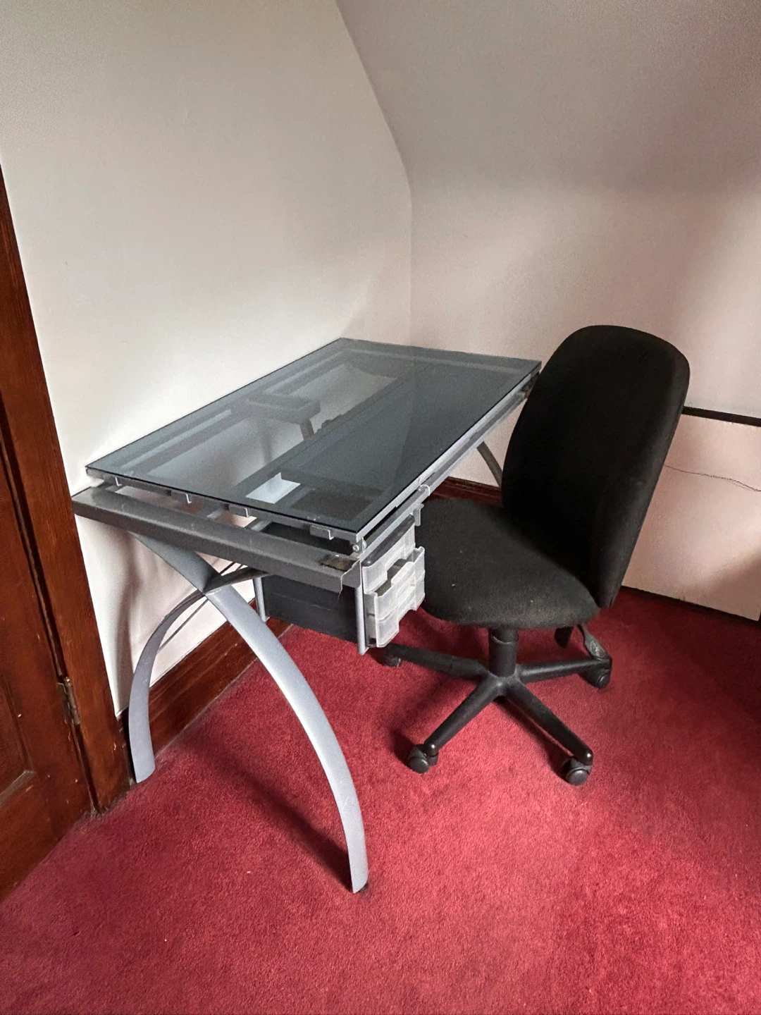 Glass Top Drawing Desk - photo 2