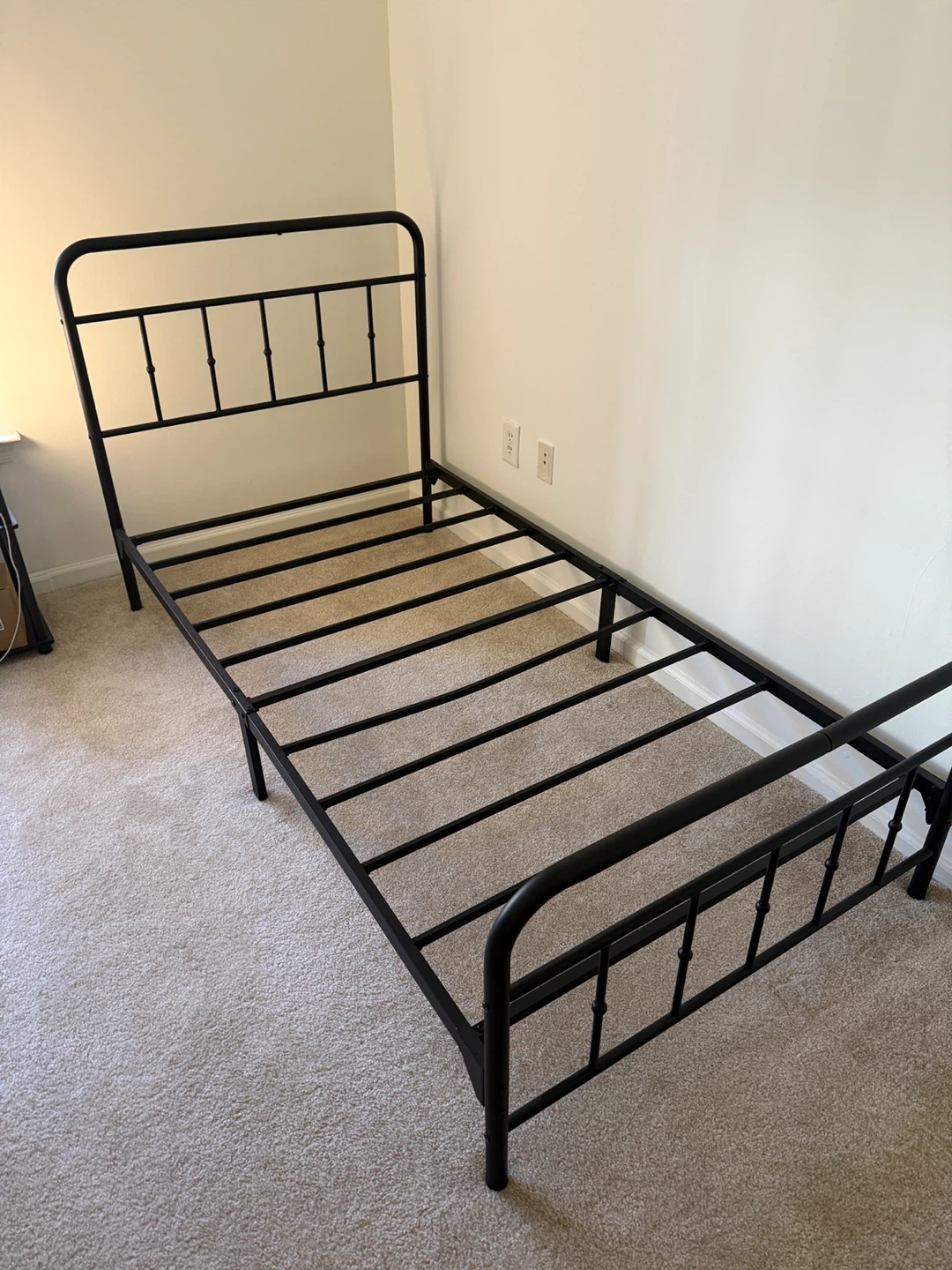 Black Metal Twin Bed Frame - photo 3