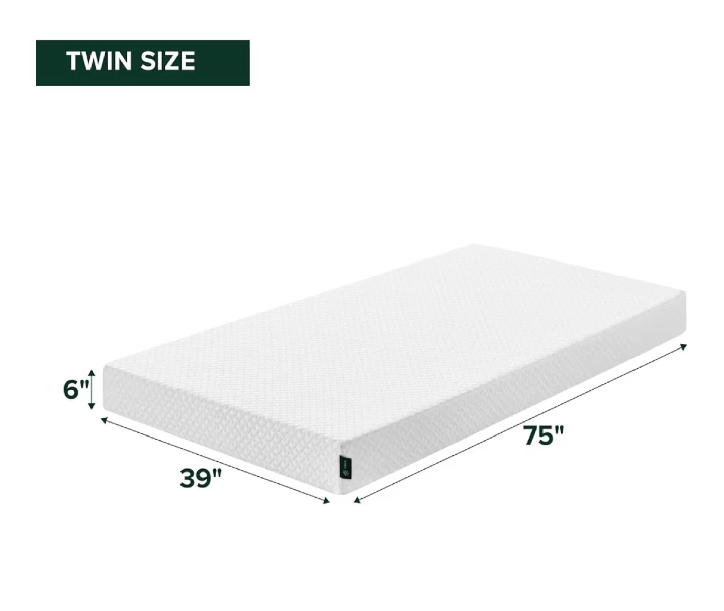 Like New! Zinus 6 Inch Twin Foam Mattress - photo 4