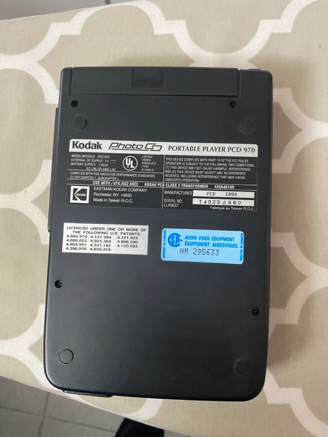 Kodak Photo CD Portable Player PCD 970 - photo 2