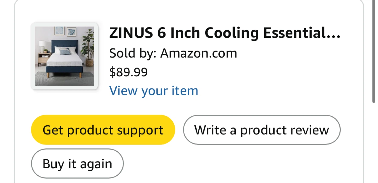 Like New! Zinus 6 Inch Twin Foam Mattress - photo 5
